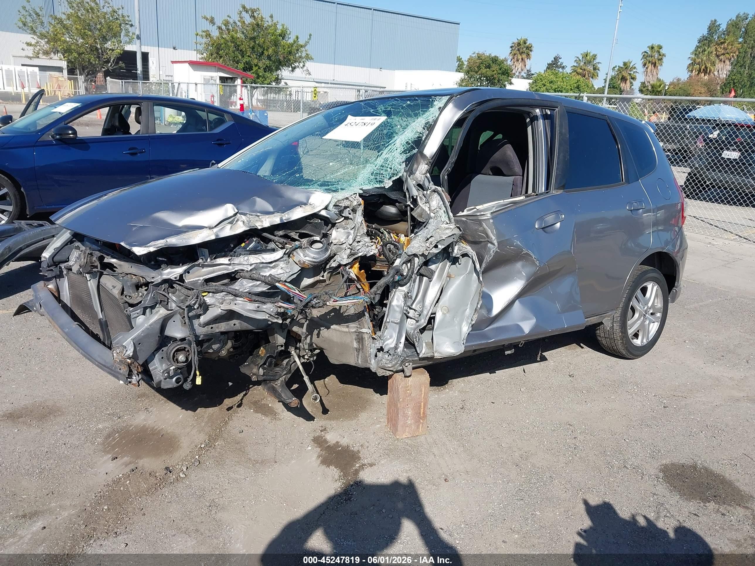 2007 Honda Fit Sport Gray vin: JHMGD37647S004371