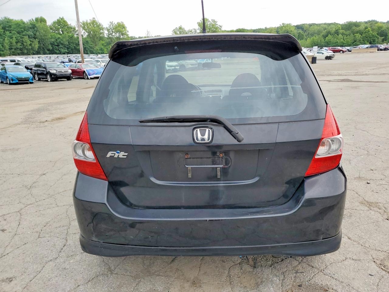2007 Honda Fit S Black vin: JHMGD37647S054896