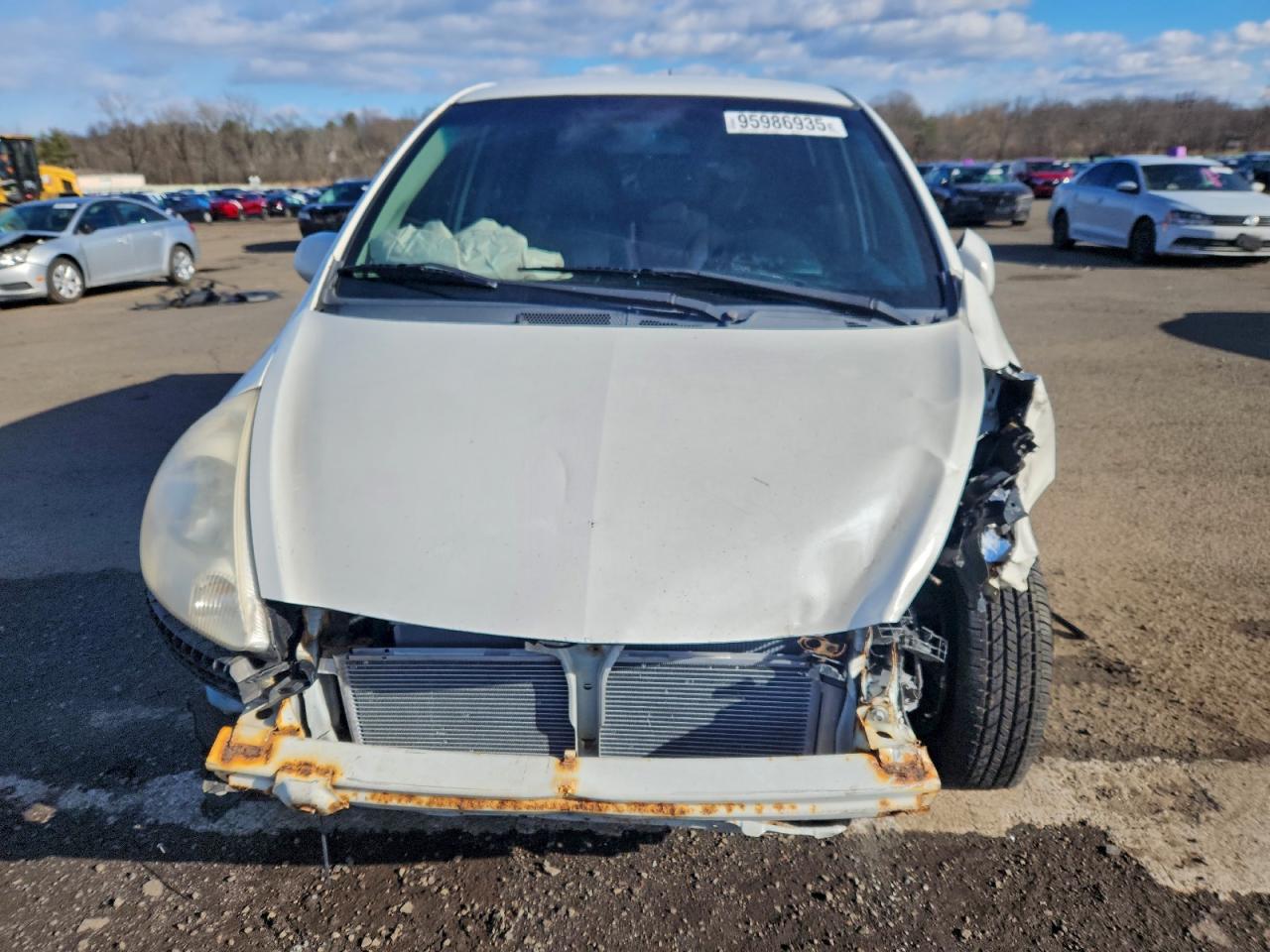 2007 Honda Fit S Белый vin: JHMGD37647S063985