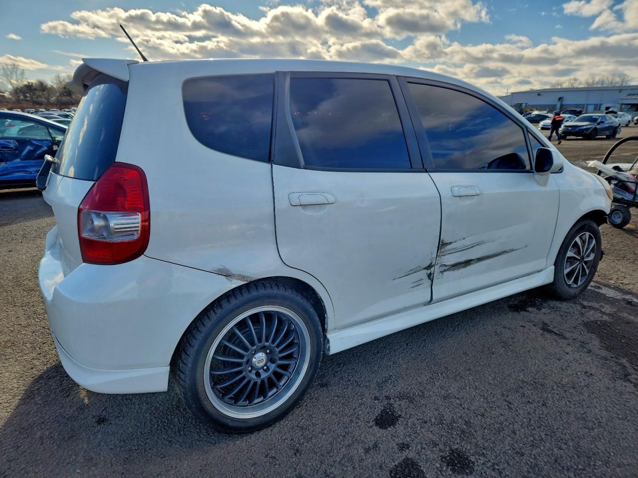 2007 Honda Fit S Белый vin: JHMGD37647S063985