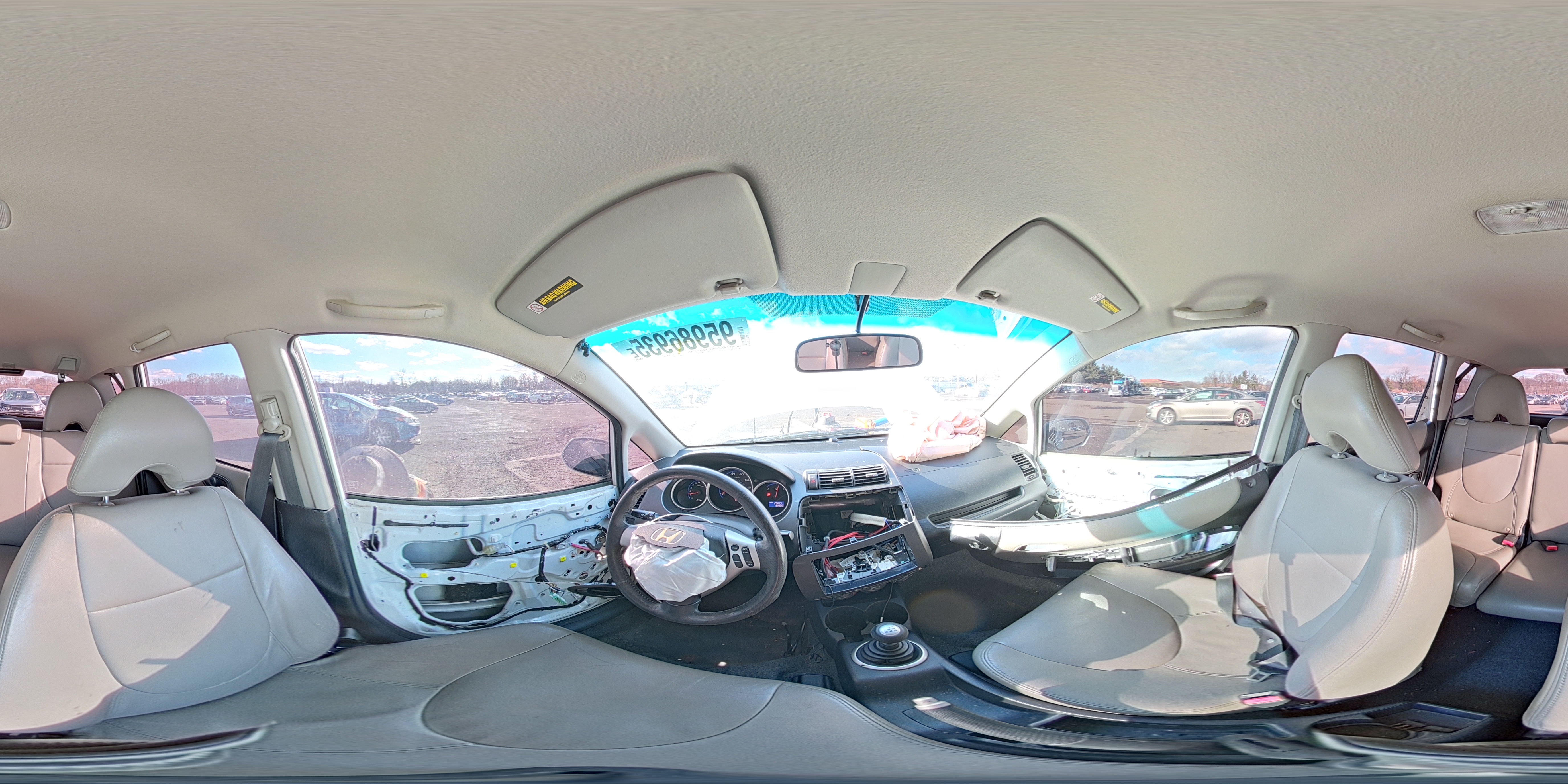 2007 Honda Fit S Белый vin: JHMGD37647S063985