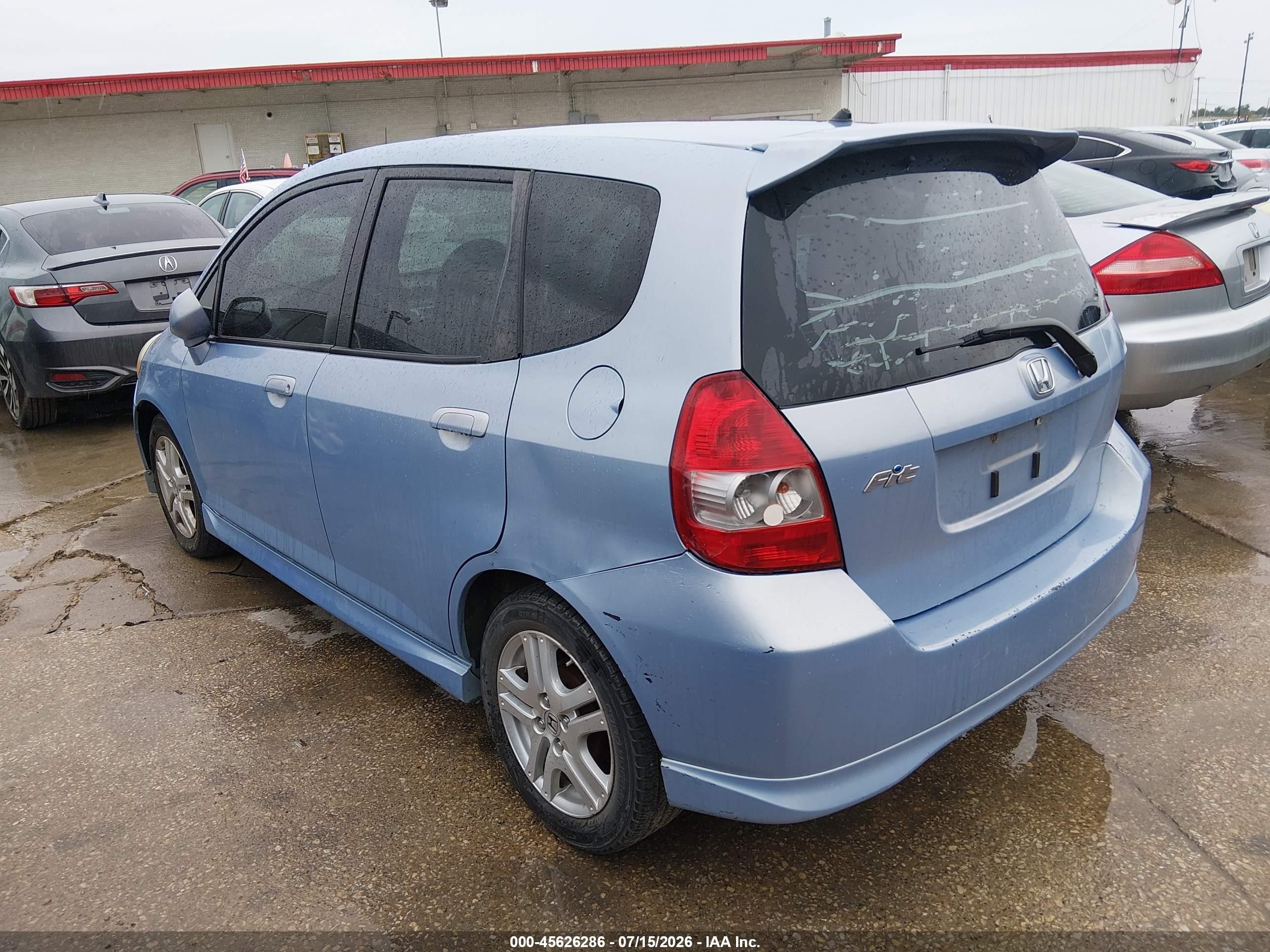 2008 Honda Fit Sport Blue vin: JHMGD37648S009930