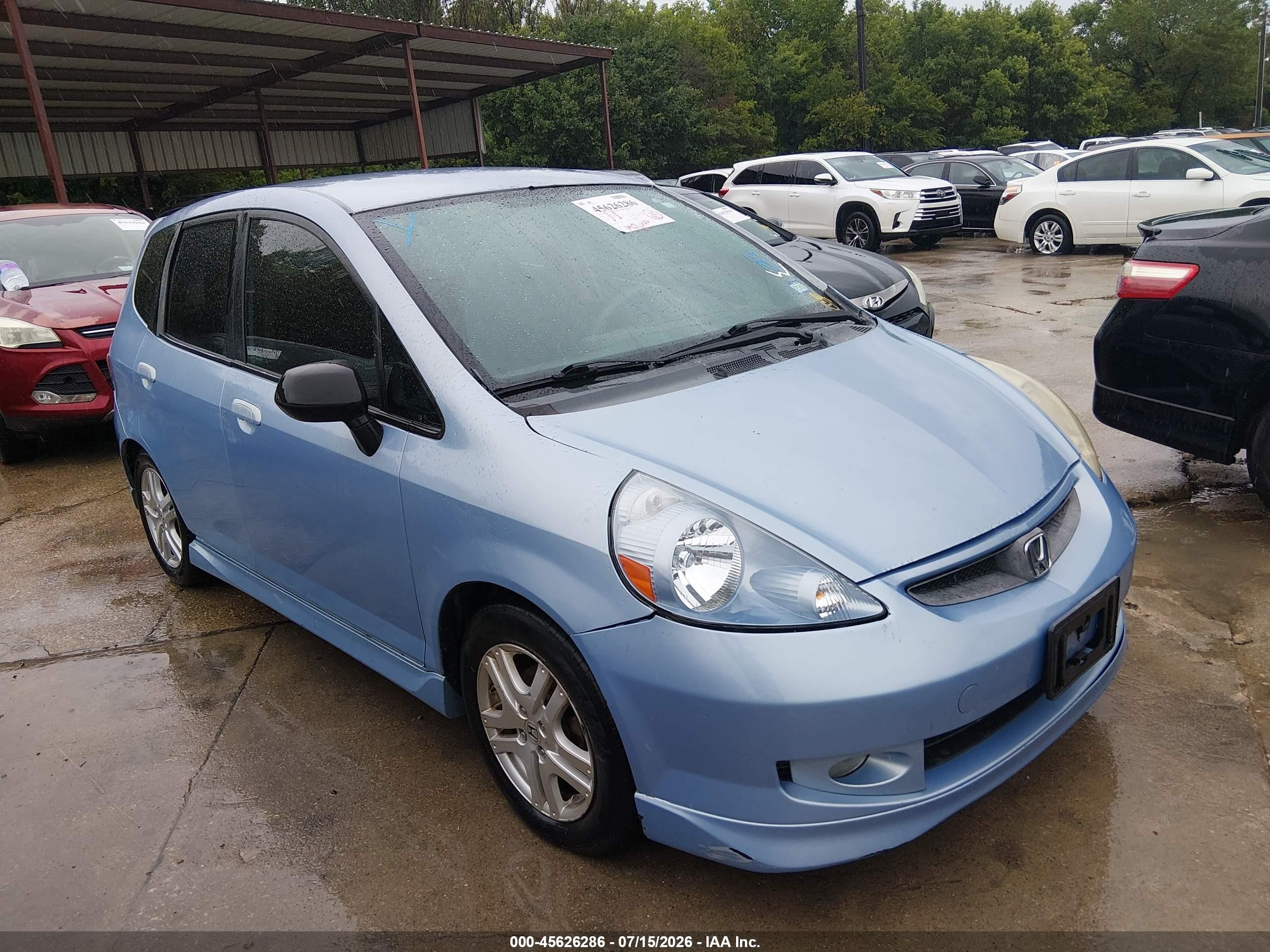 2008 Honda Fit Sport Blue vin: JHMGD37648S009930