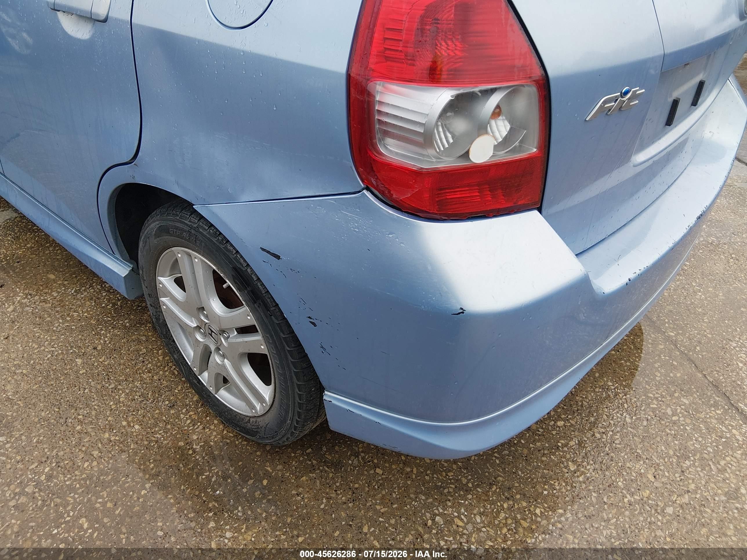 2008 Honda Fit Sport Blue vin: JHMGD37648S009930
