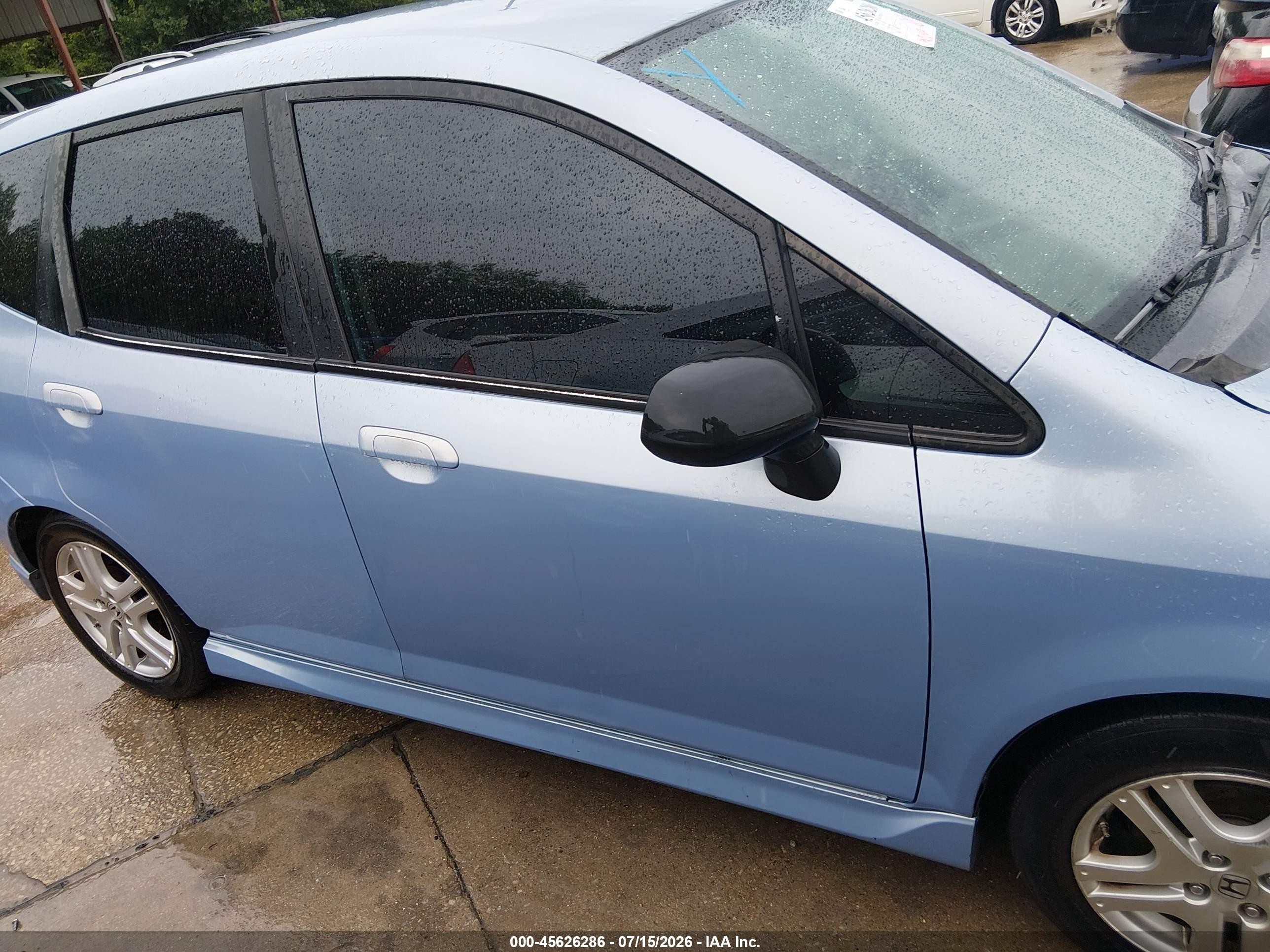 2008 Honda Fit Sport Blue vin: JHMGD37648S009930
