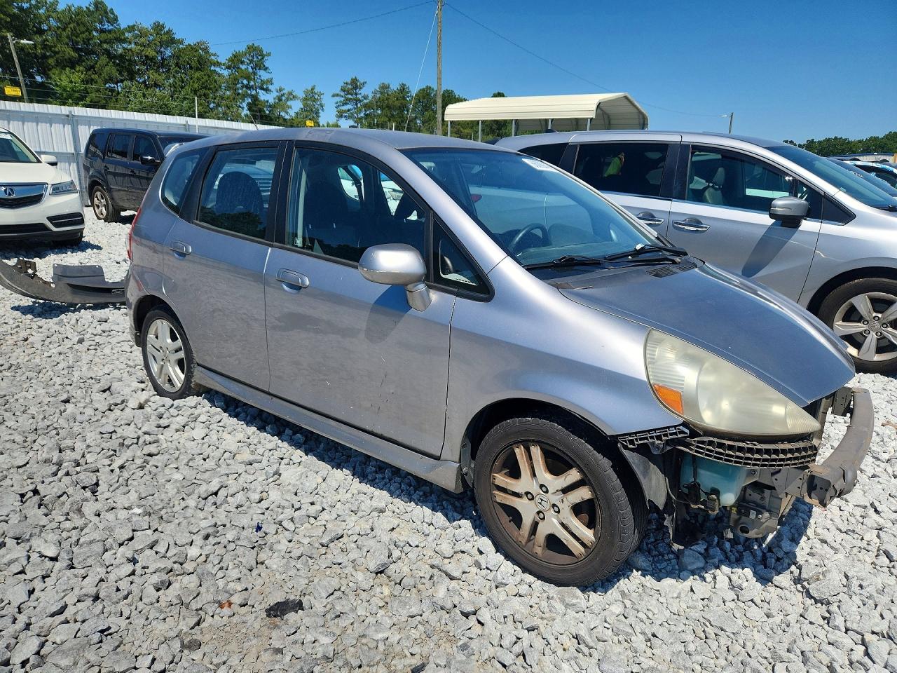 2008 Honda Fit Sport Серый vin: JHMGD37648S019602