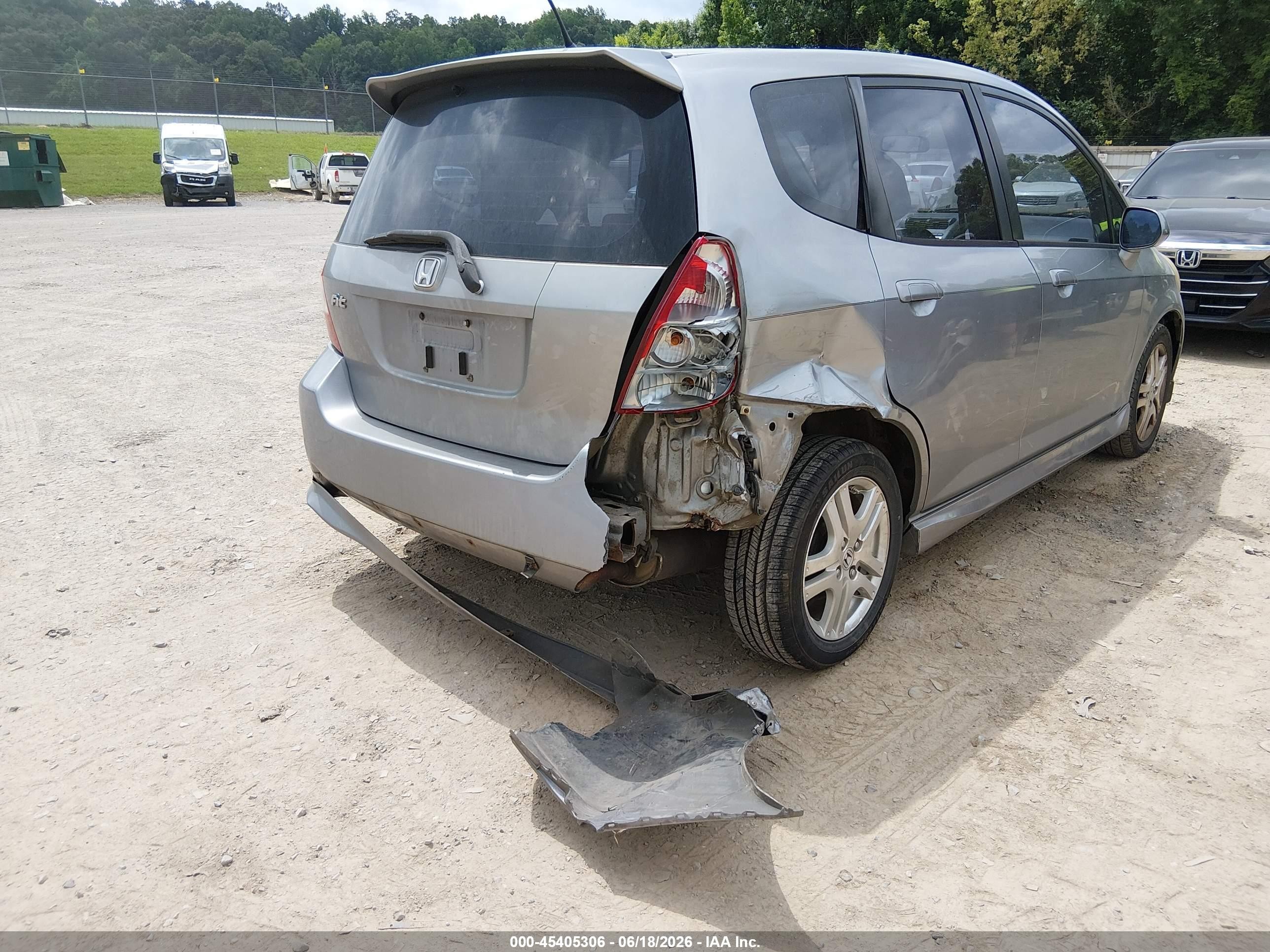 2008 Honda Fit Sport Gray vin: JHMGD37648S033533