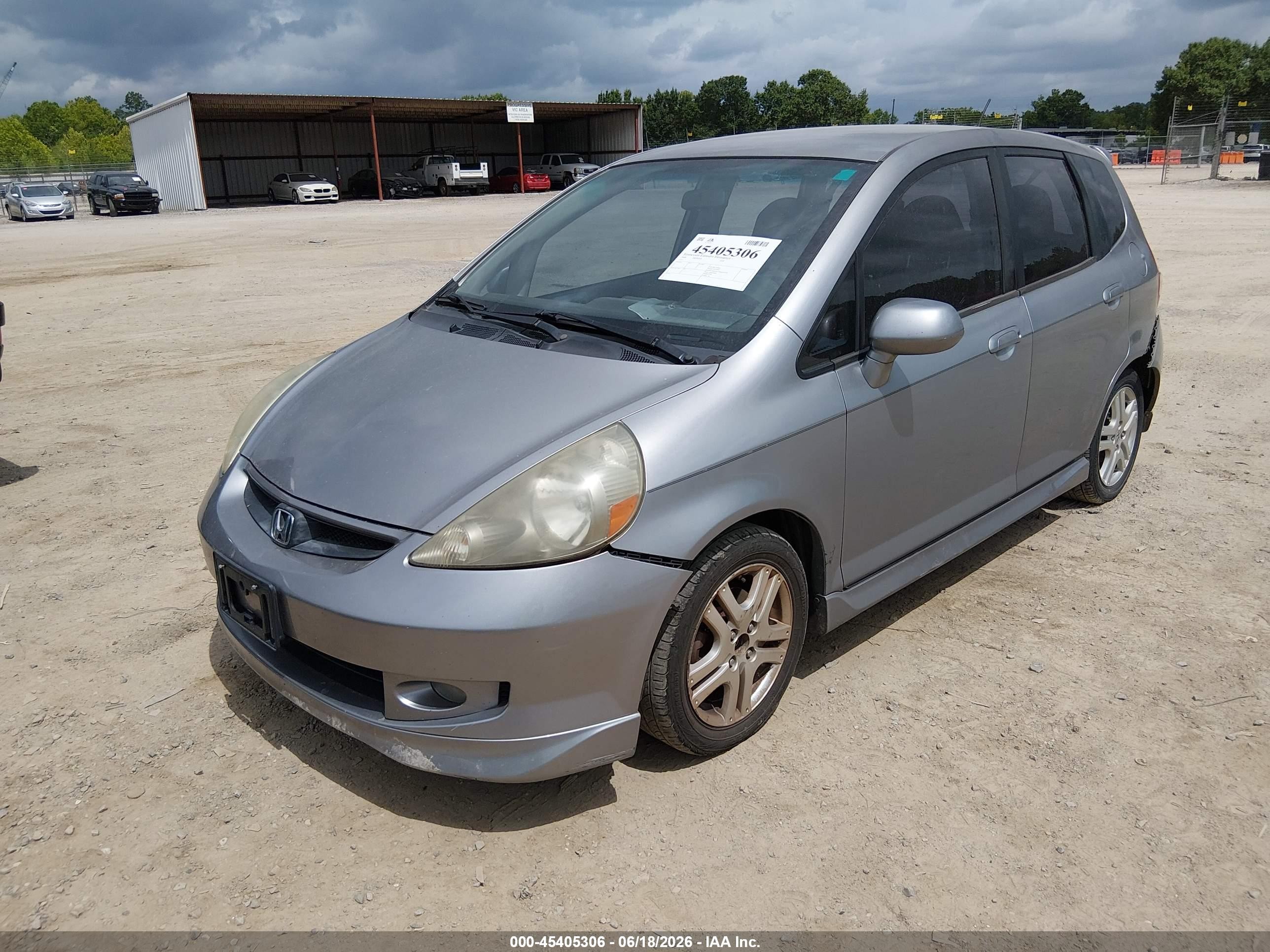 2008 Honda Fit Sport Gray vin: JHMGD37648S033533