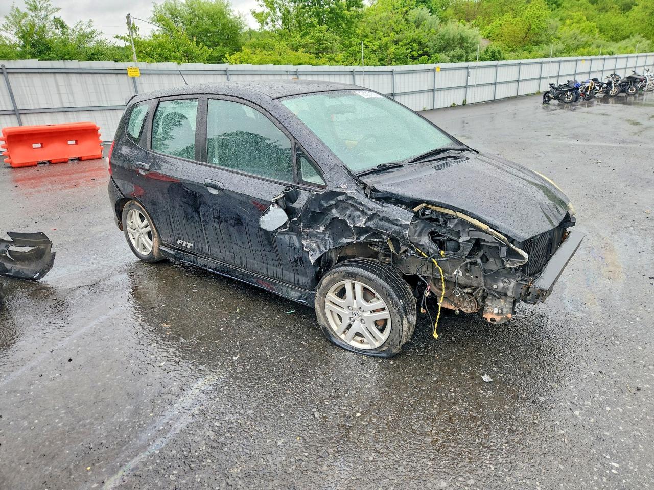 2008 Honda Fit Sport Черный vin: JHMGD37648S054947