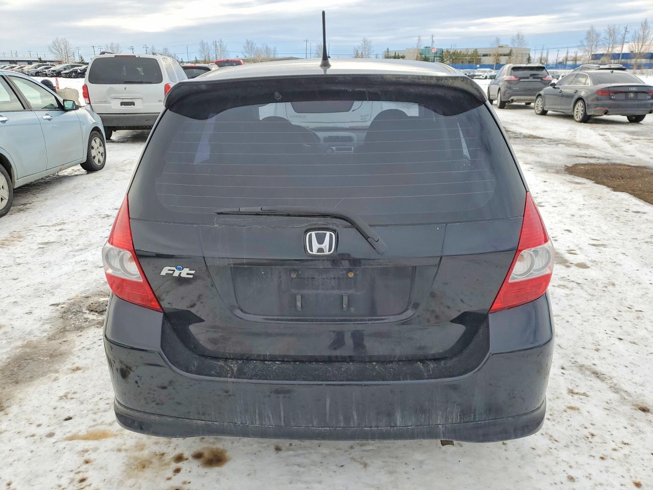 2008 Honda Fit Sport 5dr Black vin: JHMGD37648S804847