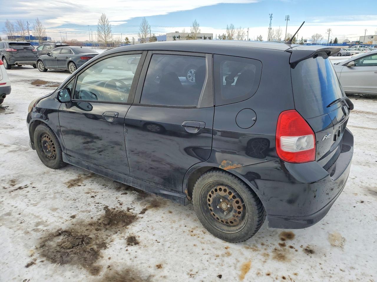 2008 Honda Fit Sport 5dr Black vin: JHMGD37648S804847