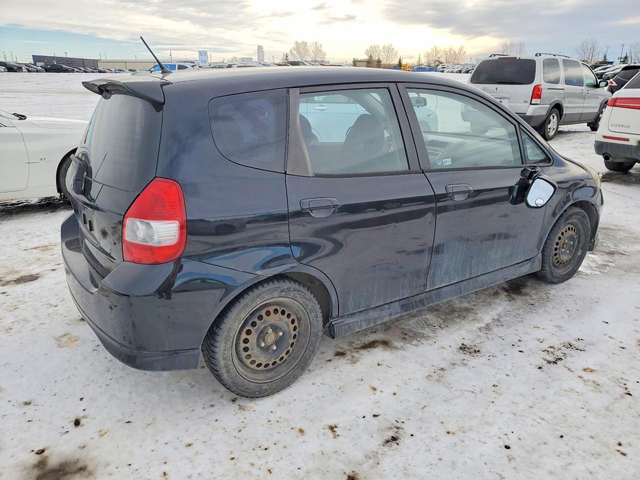 2008 Honda Fit Sport 5dr Black vin: JHMGD37648S804847
