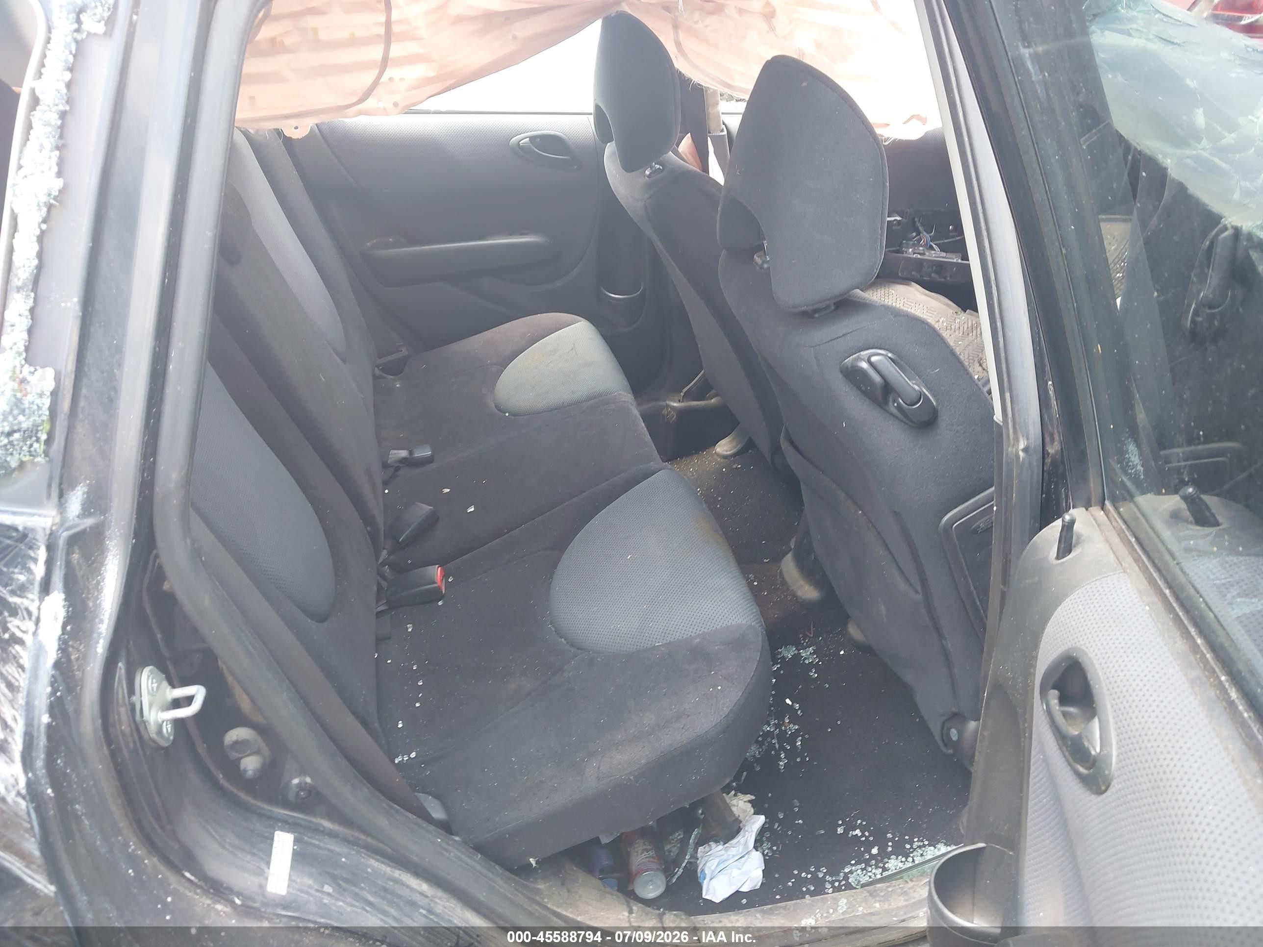 2007 Honda Fit Sport Черный vin: JHMGD37657S036181
