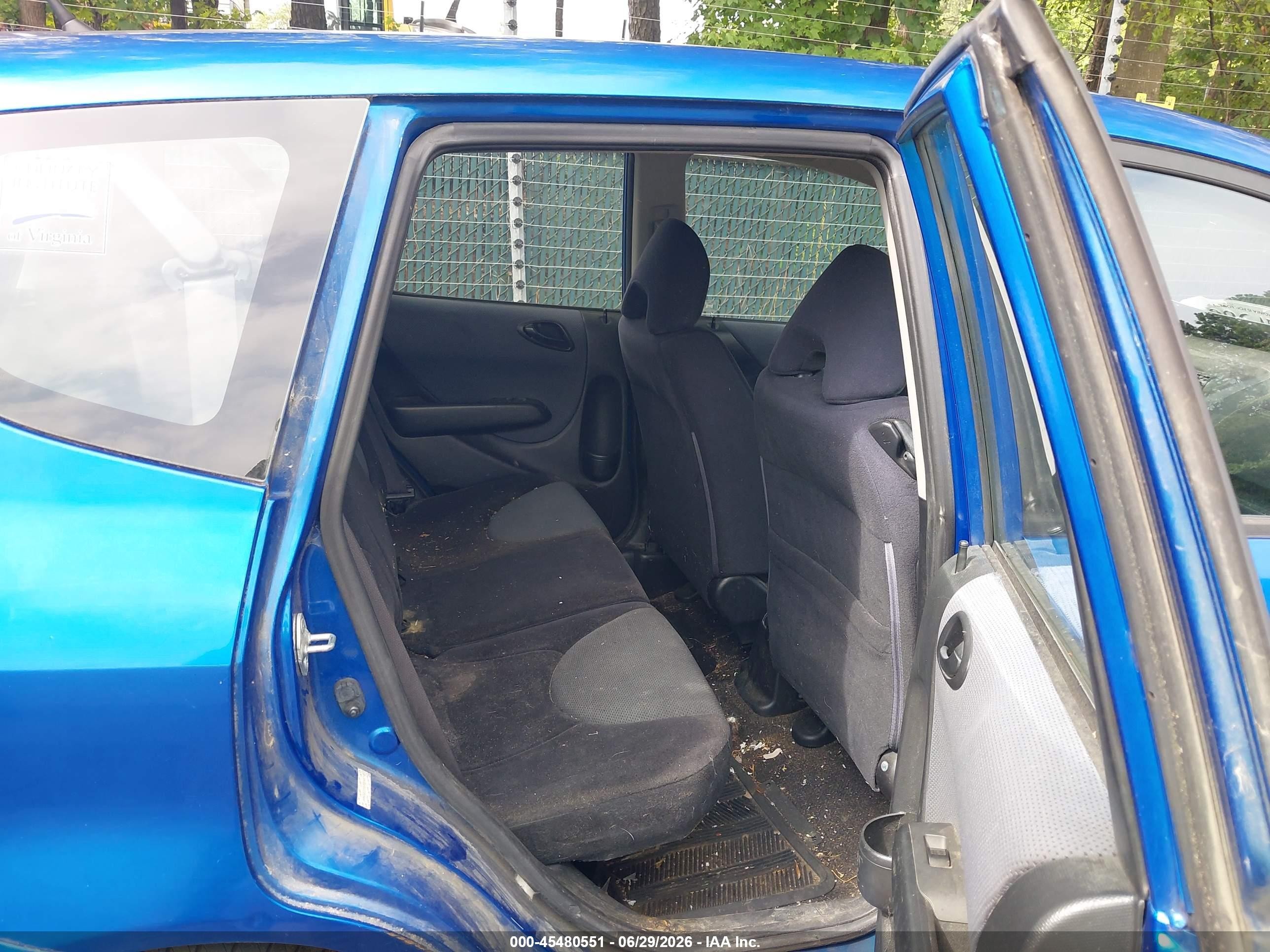 2007 Honda Fit Sport Blue vin: JHMGD37657S048718