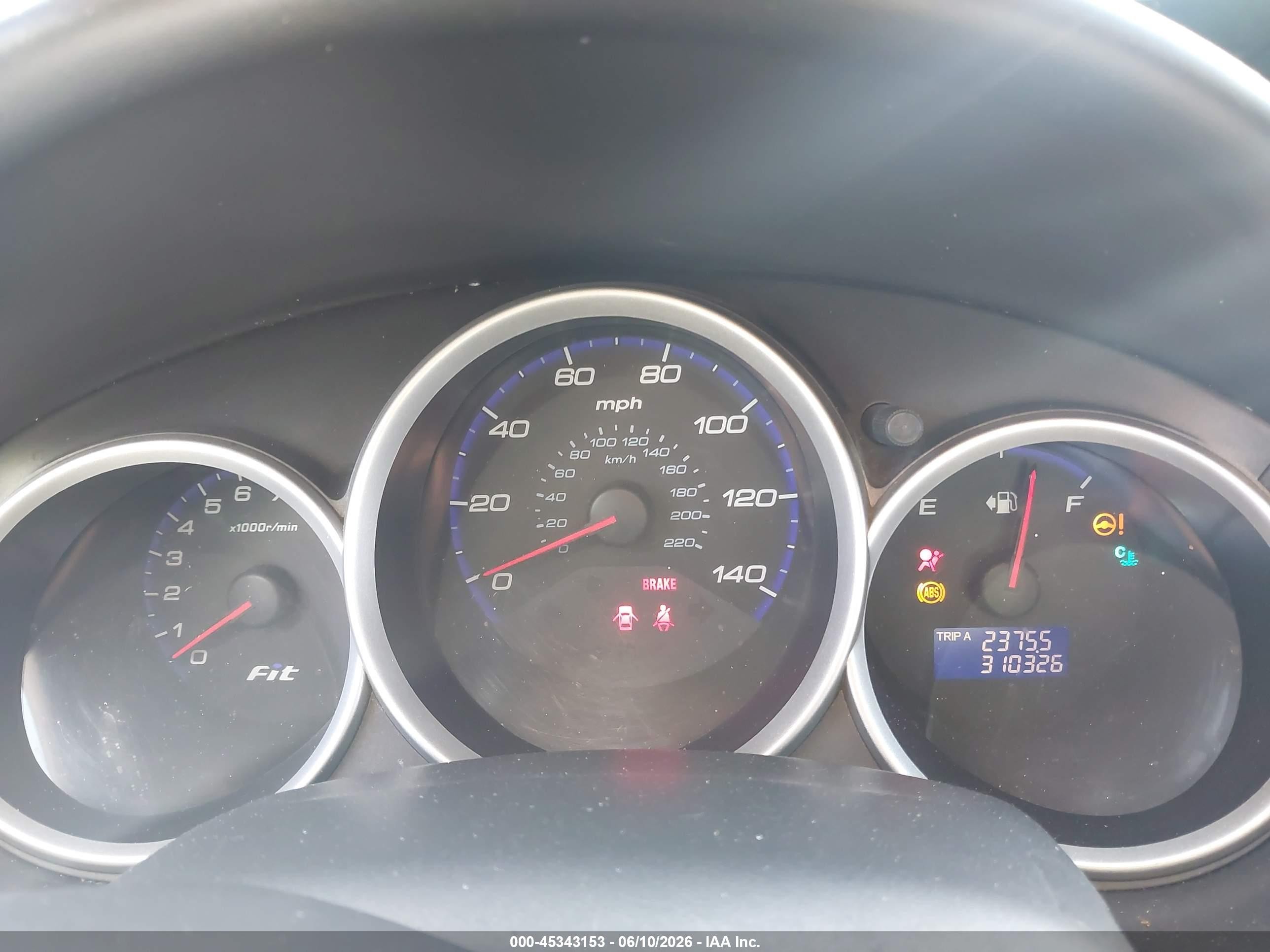 2007 Honda Fit Sport Black vin: JHMGD37657S061677