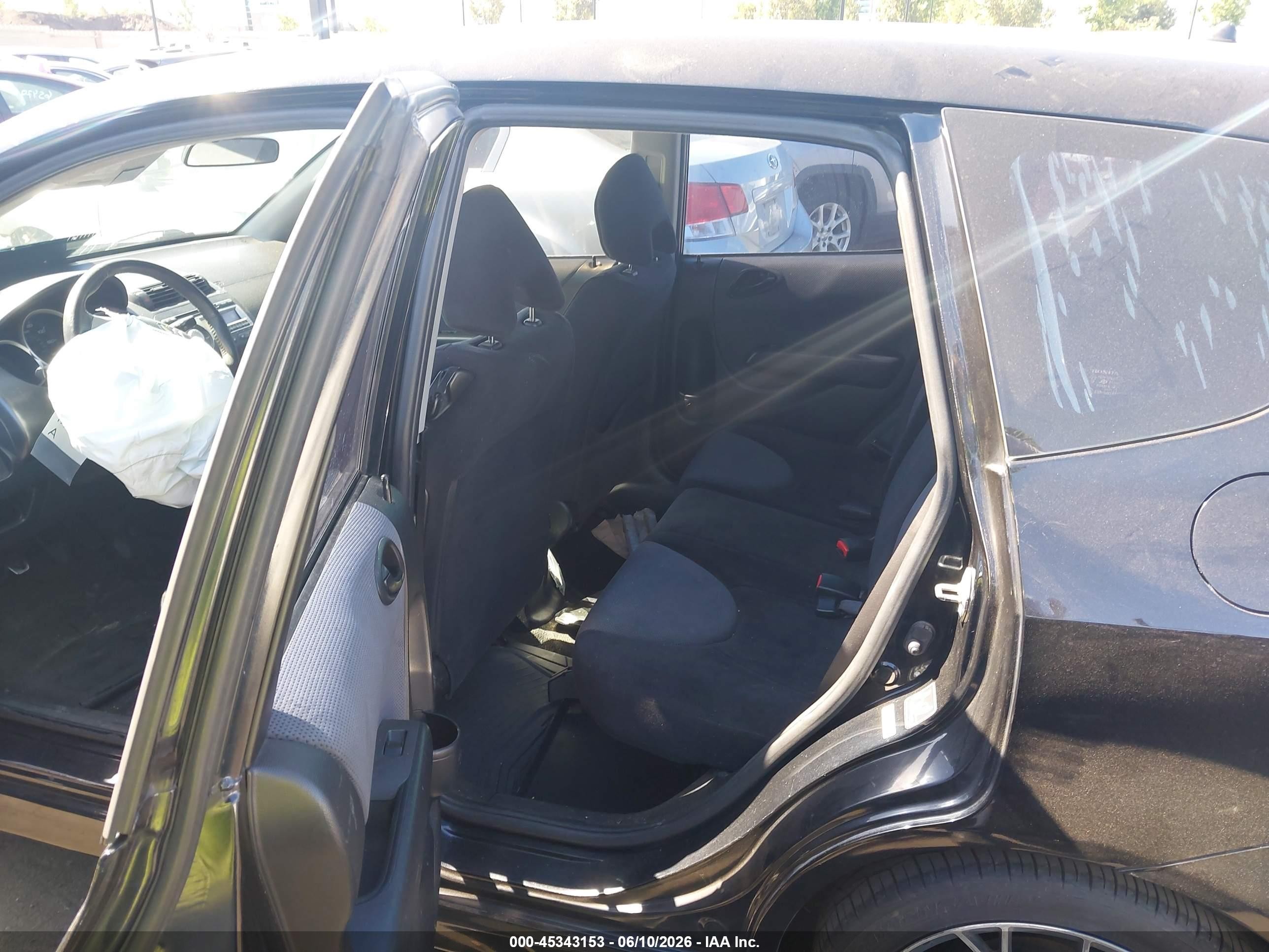 2007 Honda Fit Sport Black vin: JHMGD37657S061677
