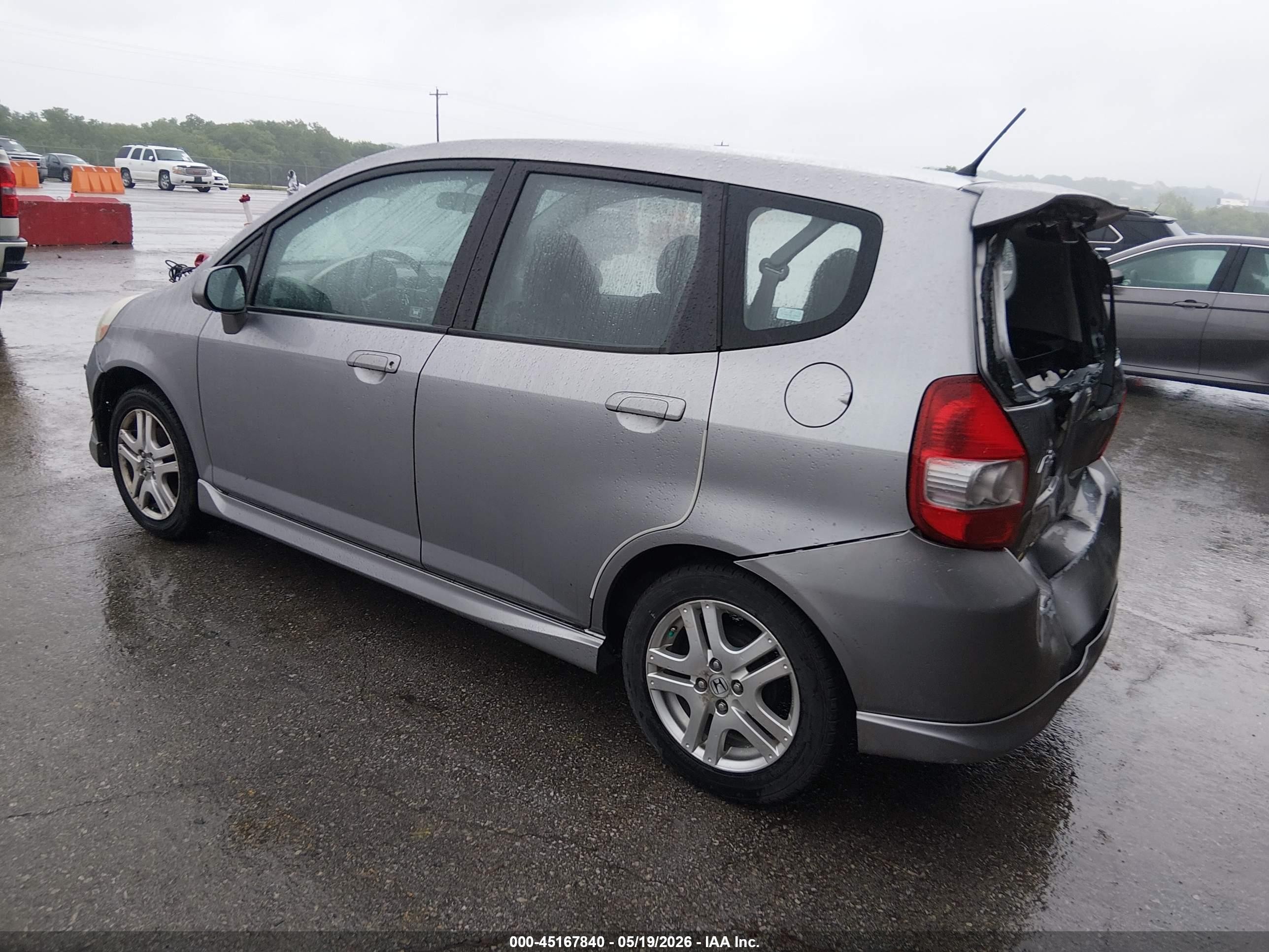 2008 Honda Fit Sport Silver vin: JHMGD37658S025327