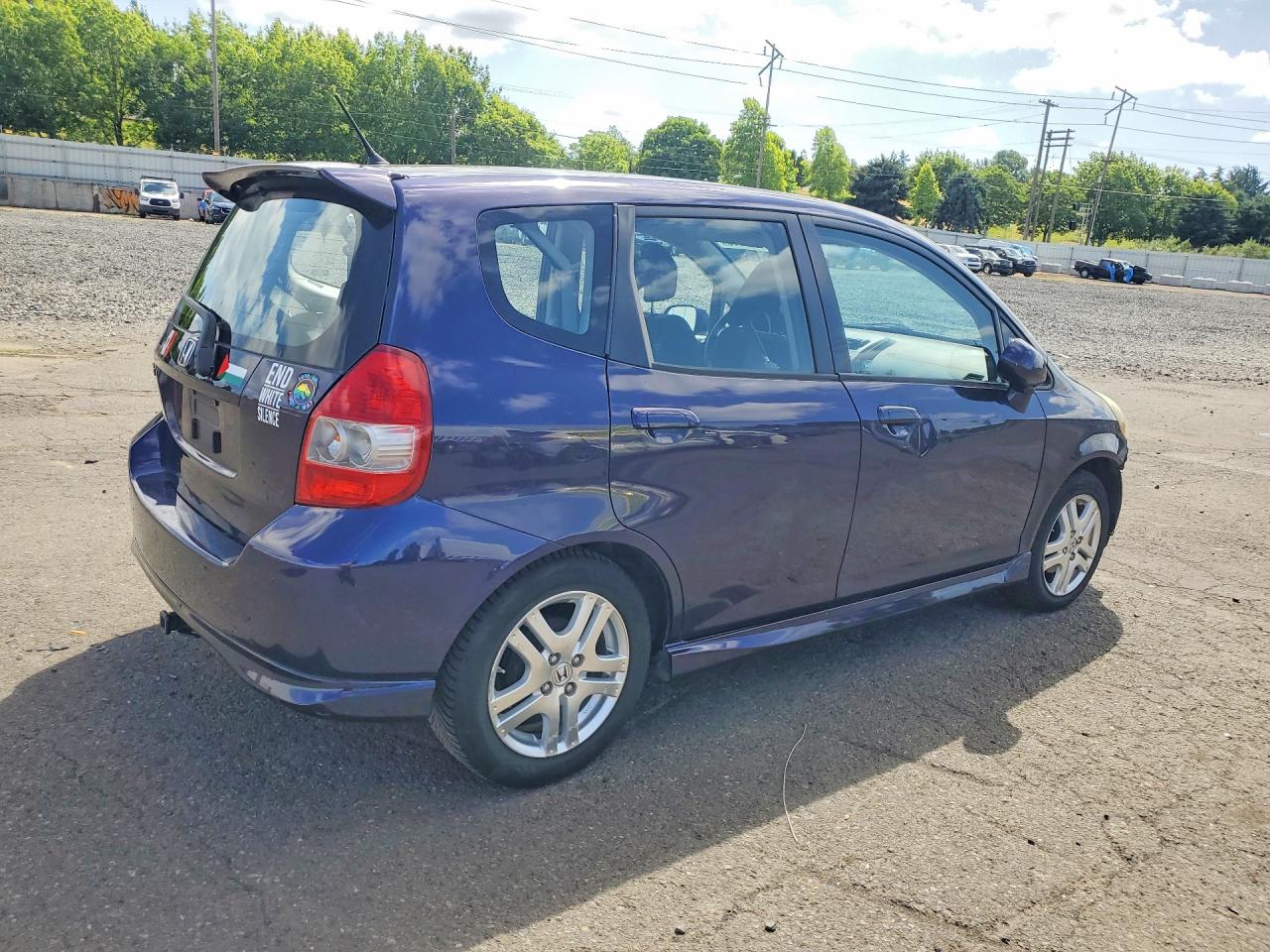 2008 Honda Fit Sport Blue vin: JHMGD37658S058313