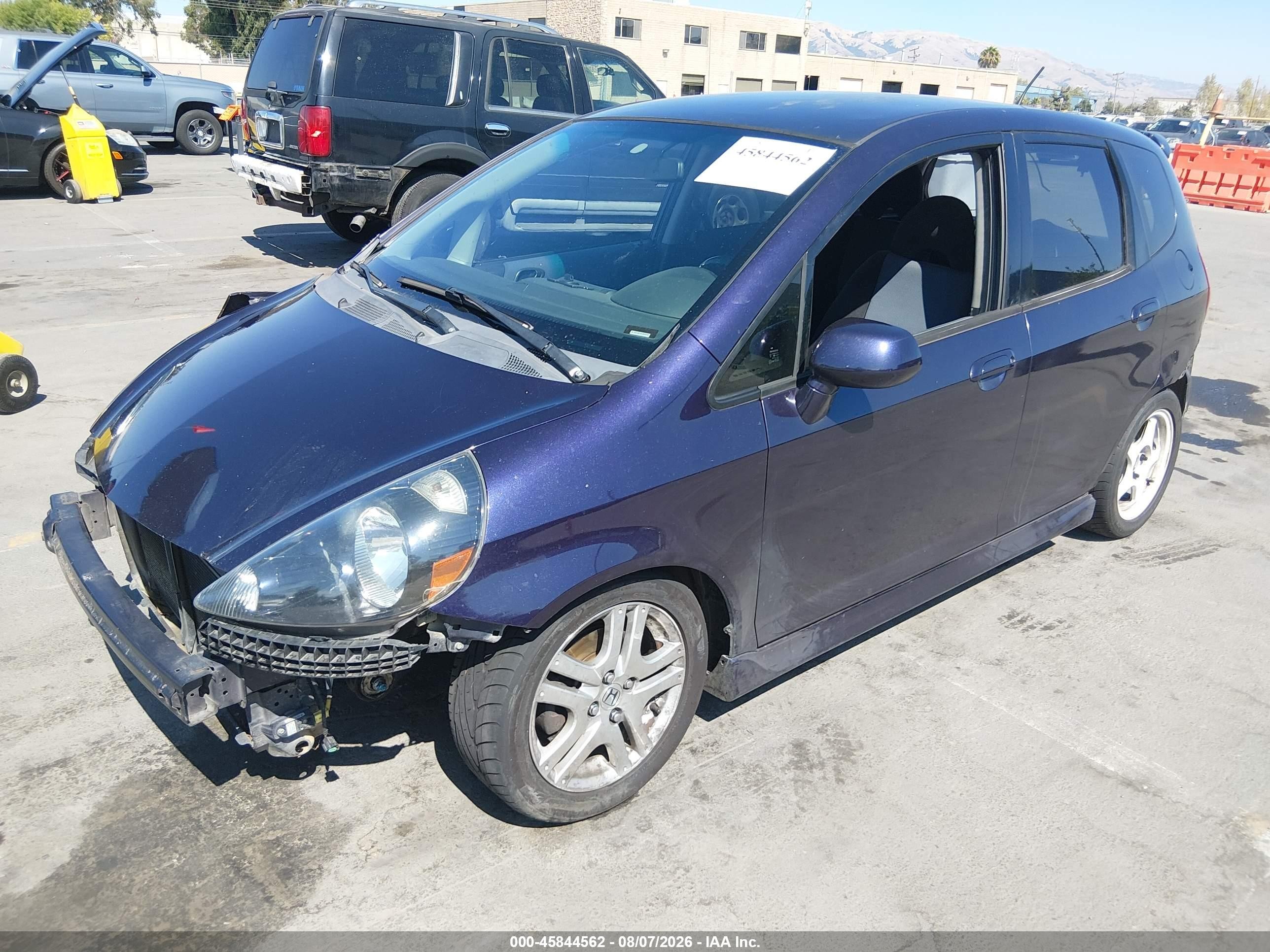 2008 Honda Fit Sport Фиолетовый vin: JHMGD37668S013123