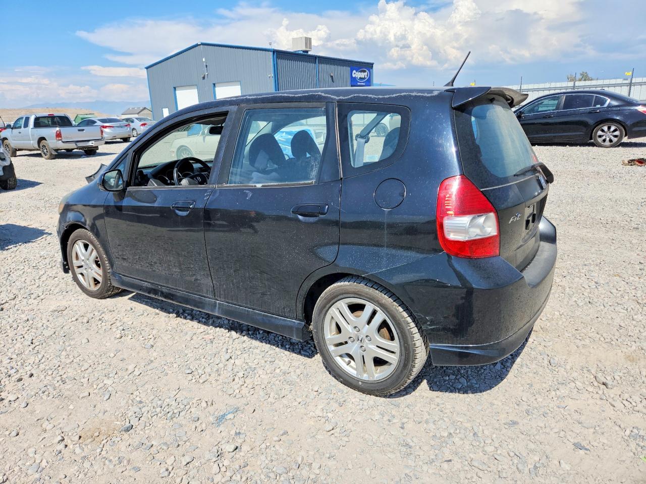 2007 Honda Fit S Black vin: JHMGD37687S002977