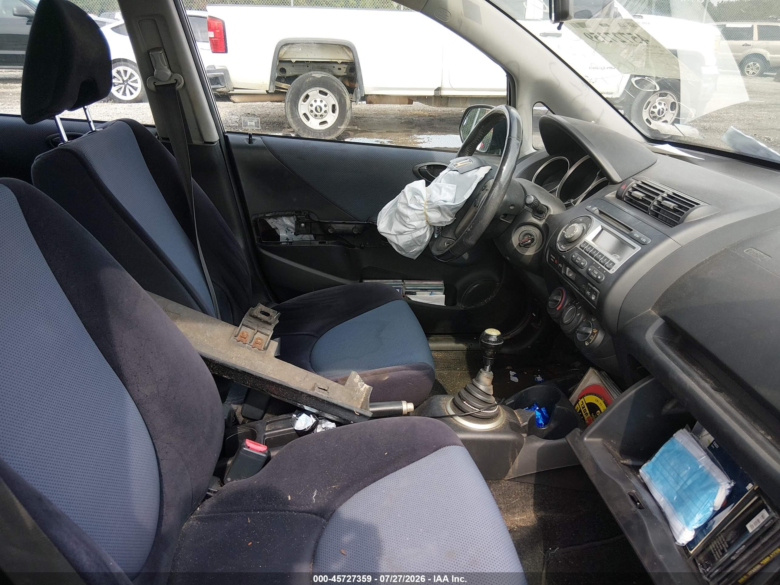 2008 Honda Fit Sport Black vin: JHMGD37688S005105