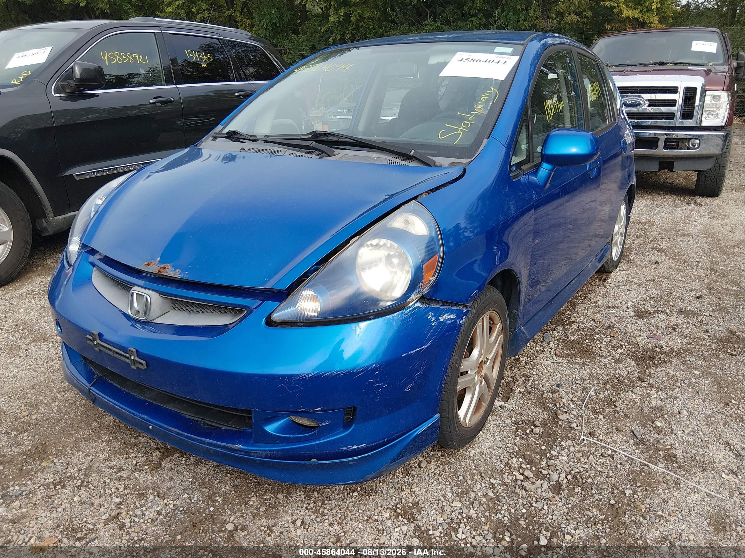 2007 Honda Fit Sport Blue vin: JHMGD37697S050620