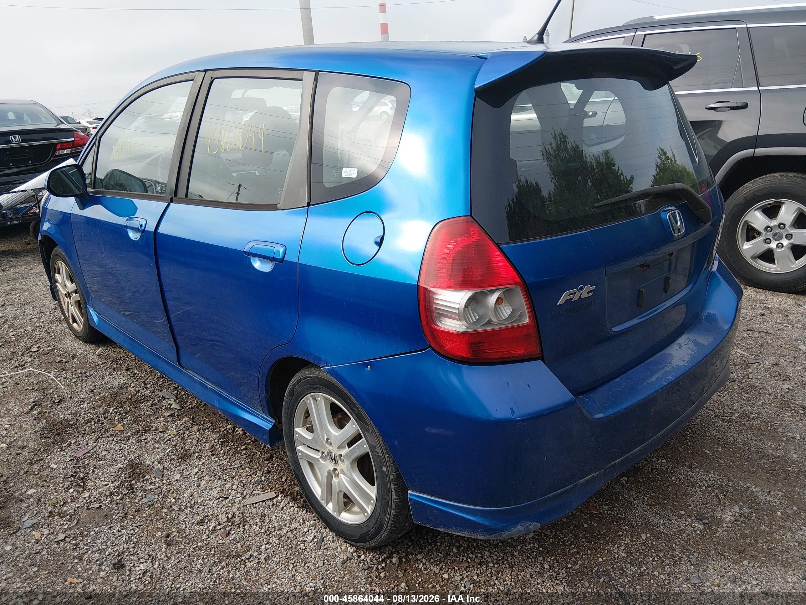 2007 Honda Fit Sport Blue vin: JHMGD37697S050620
