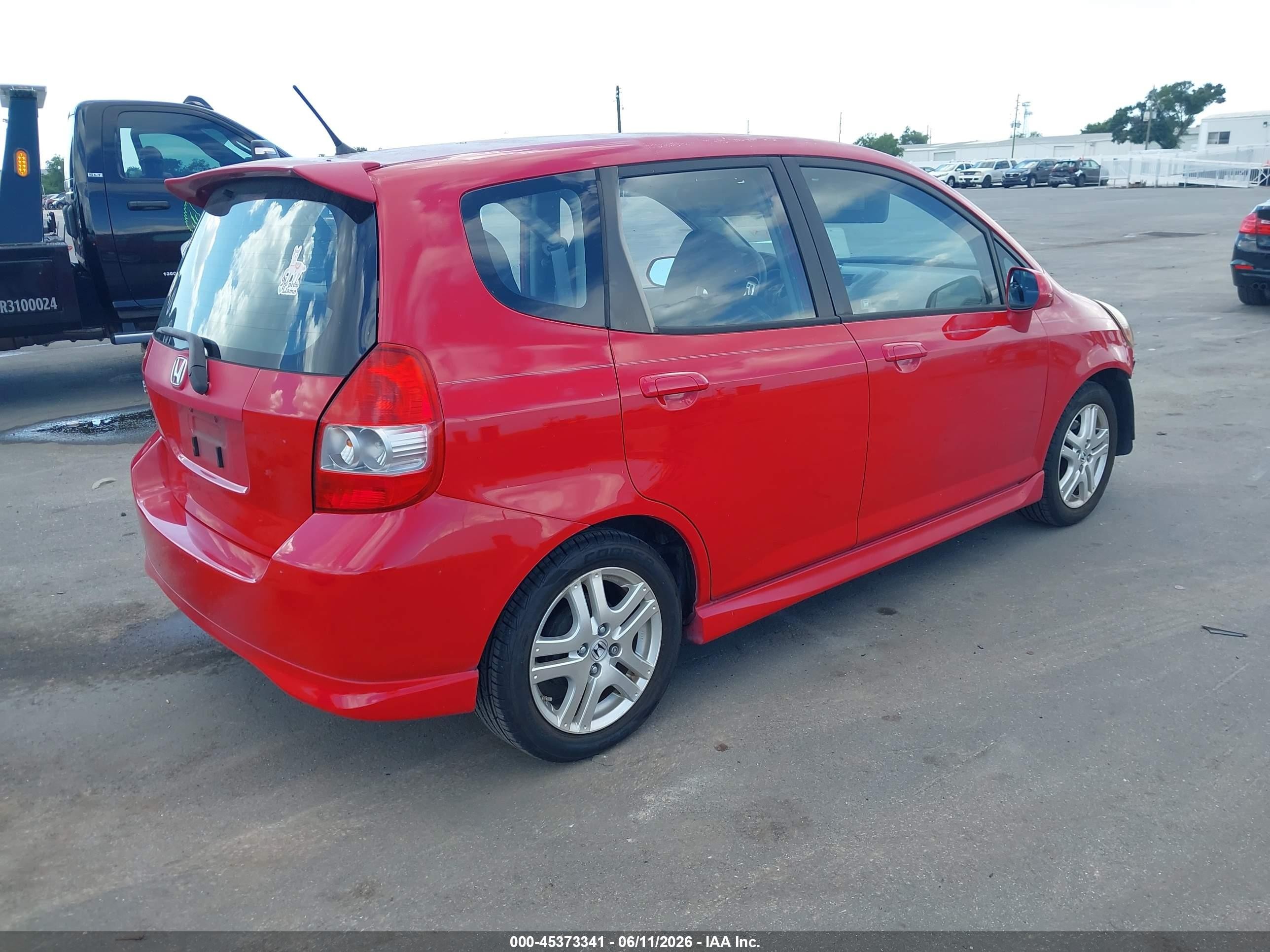 2008 Honda Fit Sport Красный vin: JHMGD37698S020552