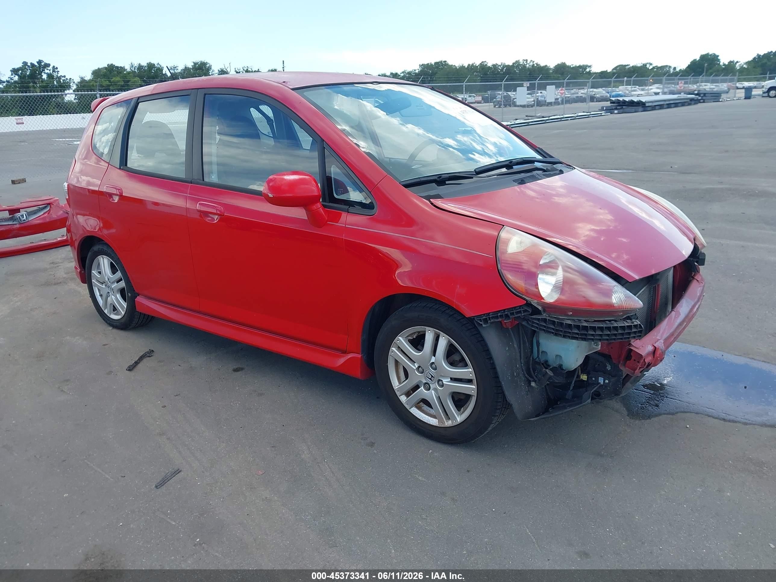 2008 Honda Fit Sport Red vin: JHMGD37698S020552
