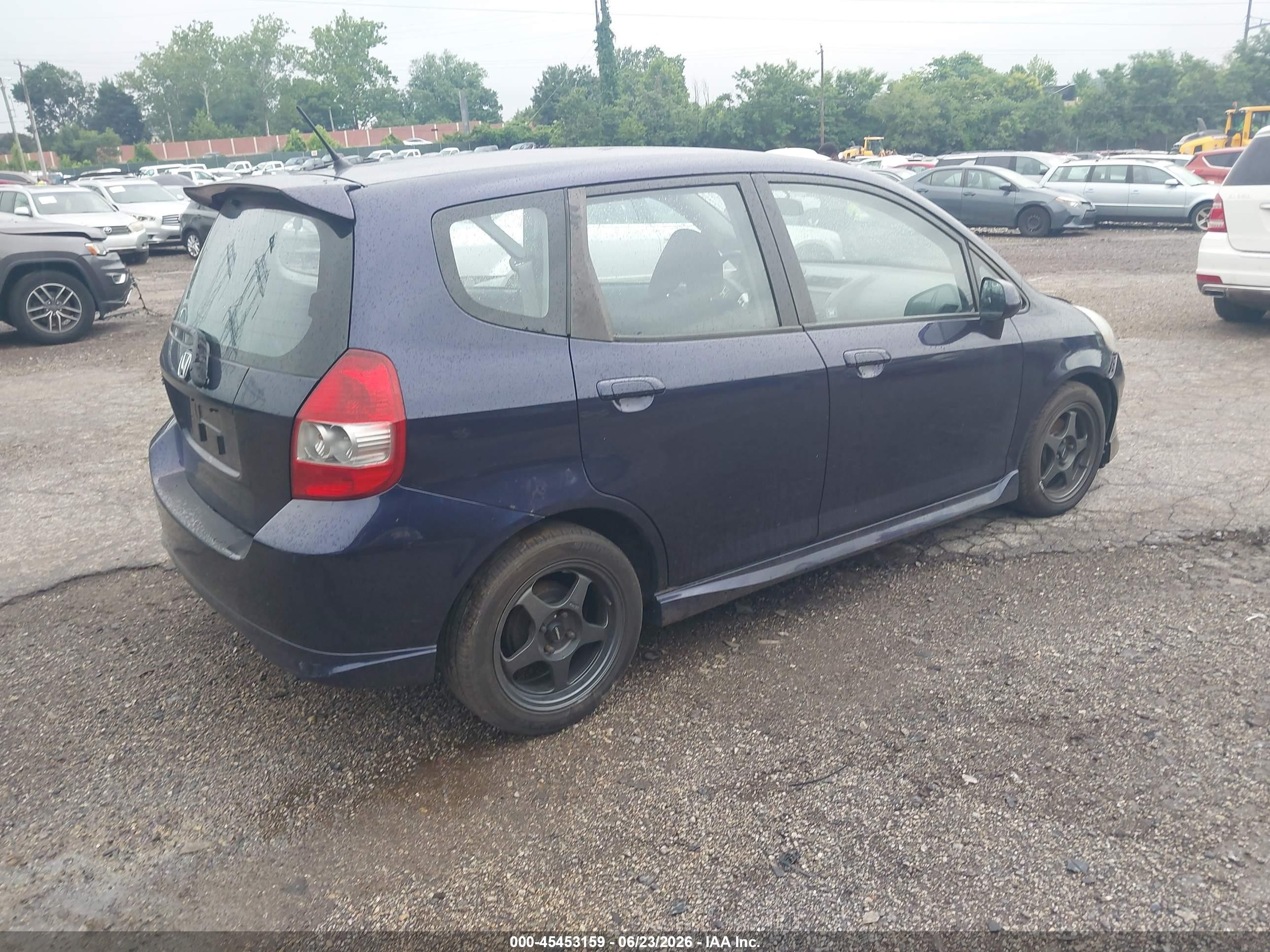 2008 Honda Fit Sport Синий vin: JHMGD37698S038405