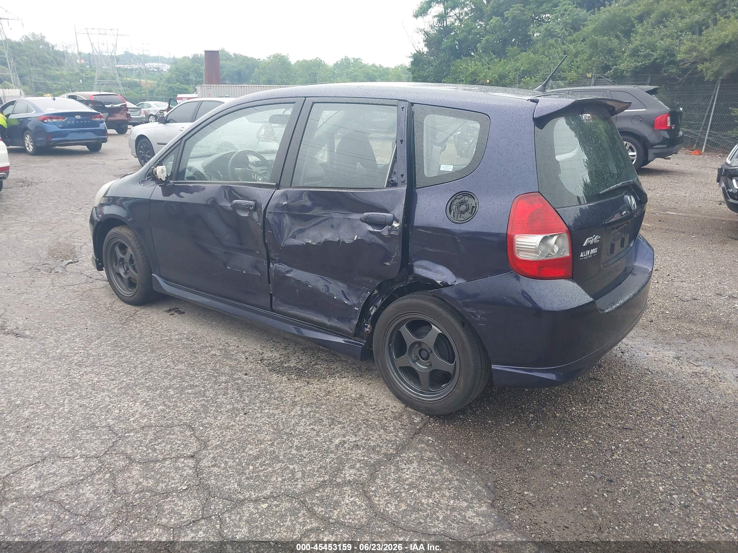 2008 Honda Fit Sport Синий vin: JHMGD37698S038405