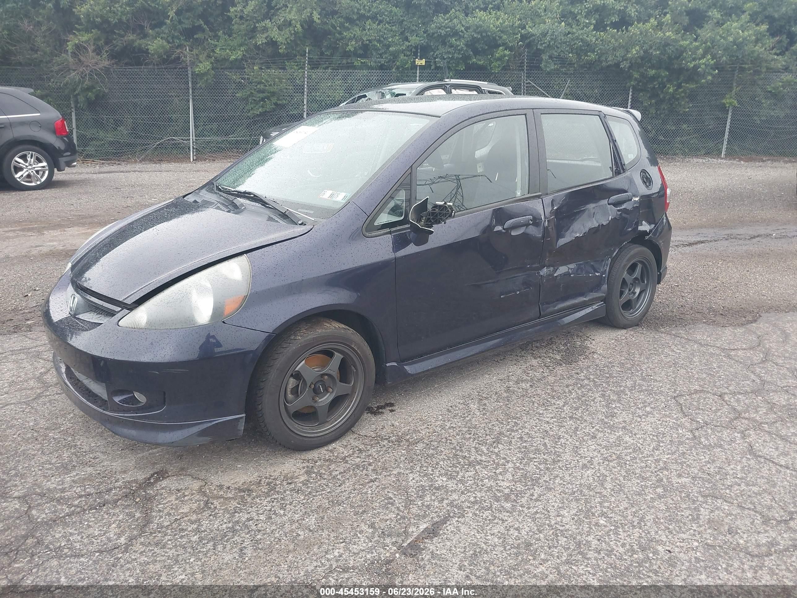 2008 Honda Fit Sport Синий vin: JHMGD37698S038405