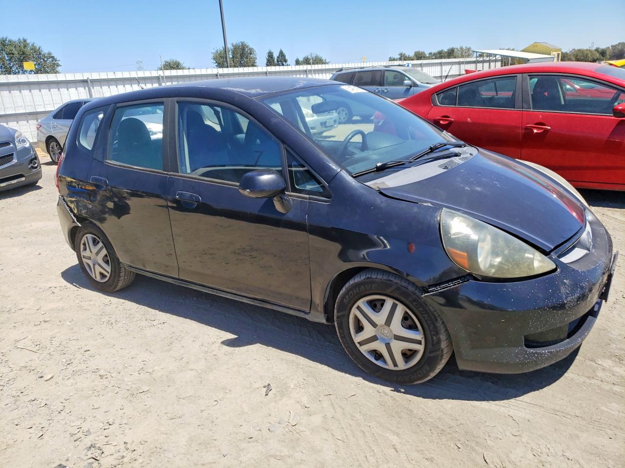 2007 Honda Fit Black vin: JHMGD38407S025019