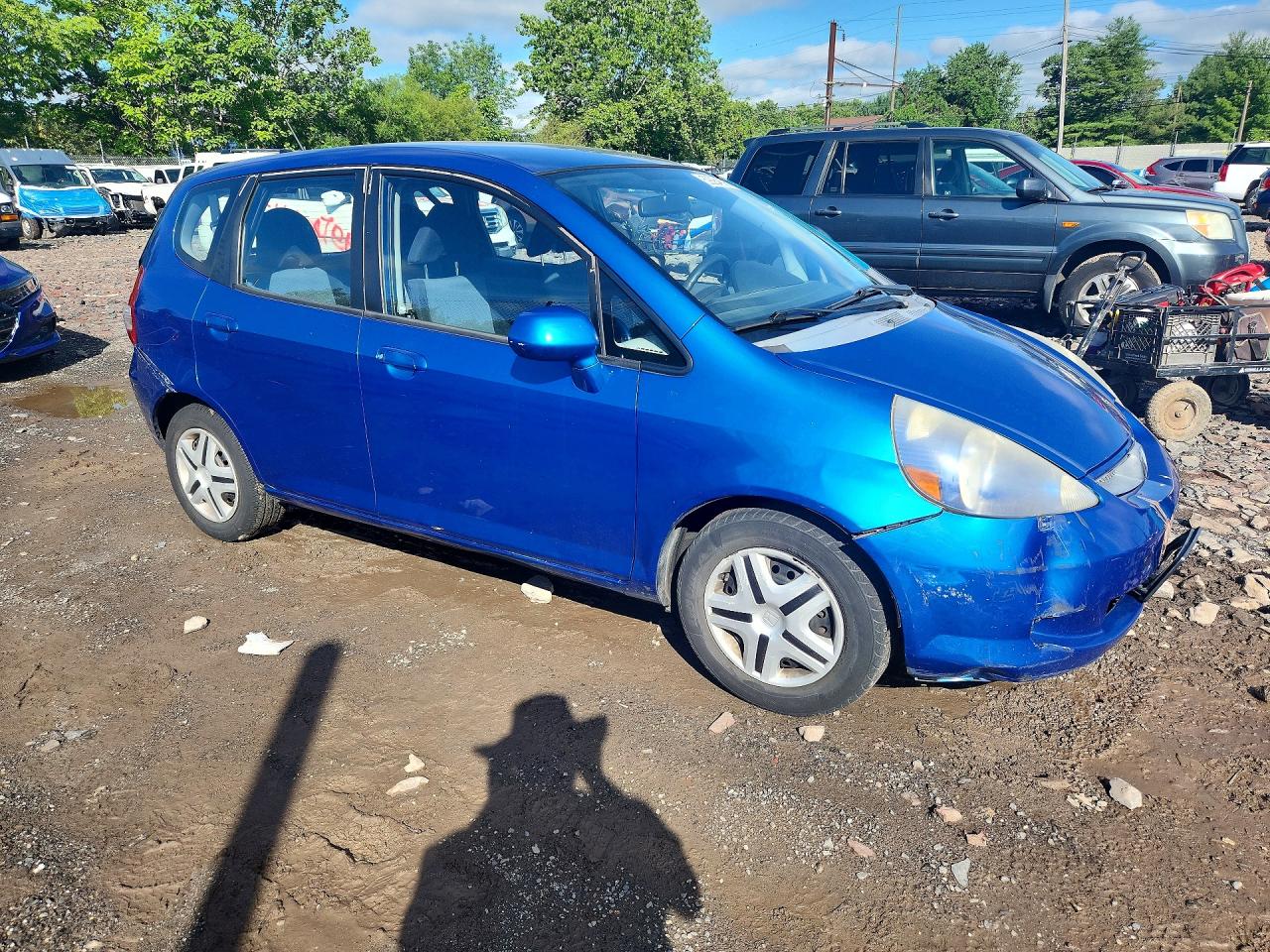2007 Honda Fit Blue vin: JHMGD38407S044900