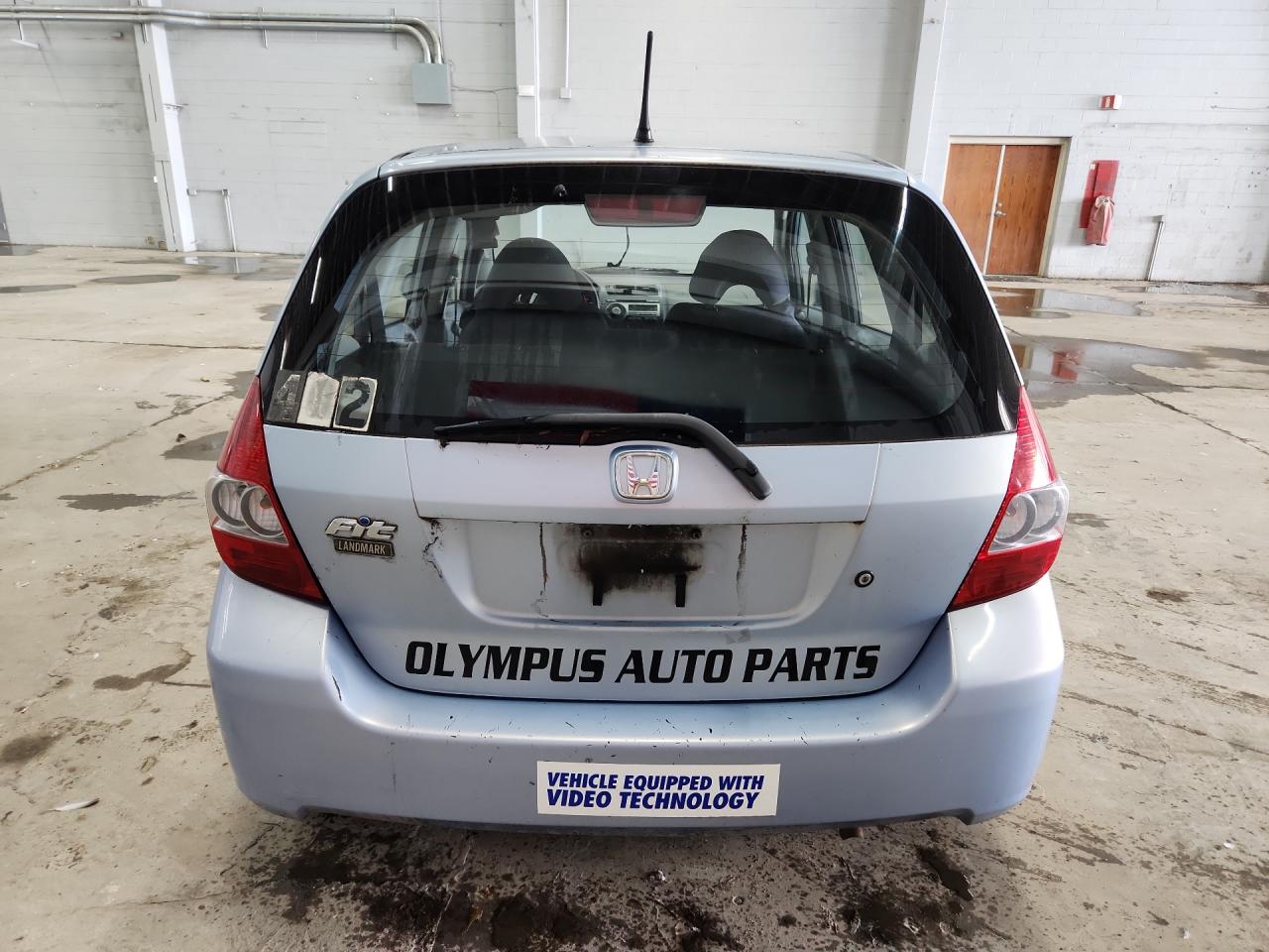 2008 Honda Fit Blue vin: JHMGD38408S052027 Damage: Lift Gate, Chipped, 7