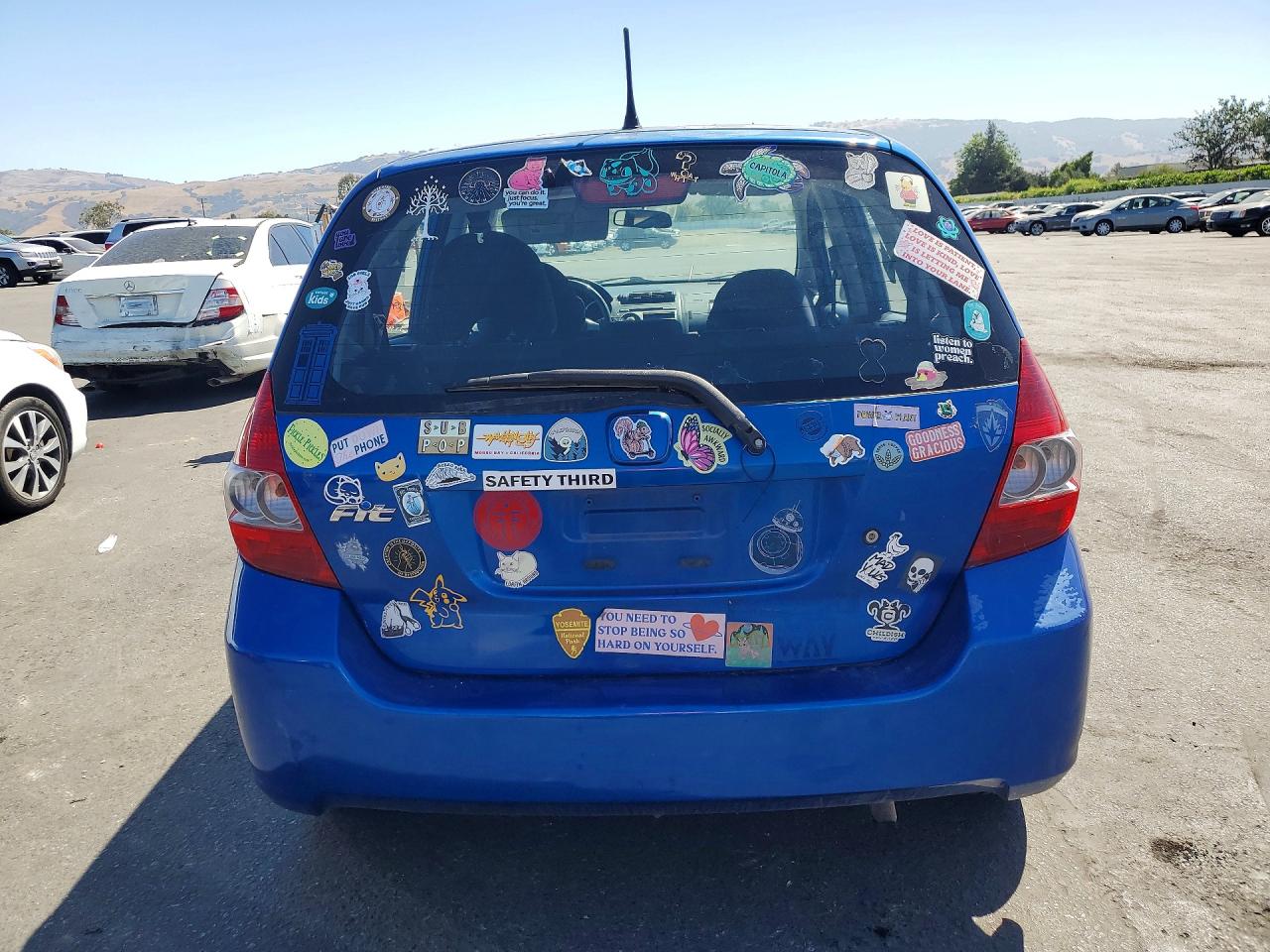 2007 Honda Fit Blue vin: JHMGD38417S013963