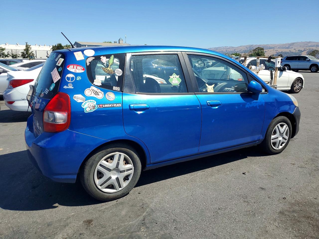 2007 Honda Fit Blue vin: JHMGD38417S013963