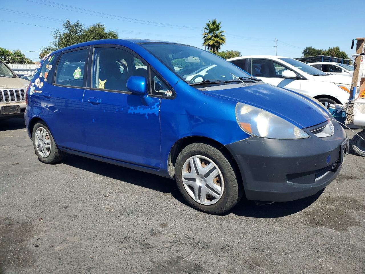 2007 Honda Fit Blue vin: JHMGD38417S013963