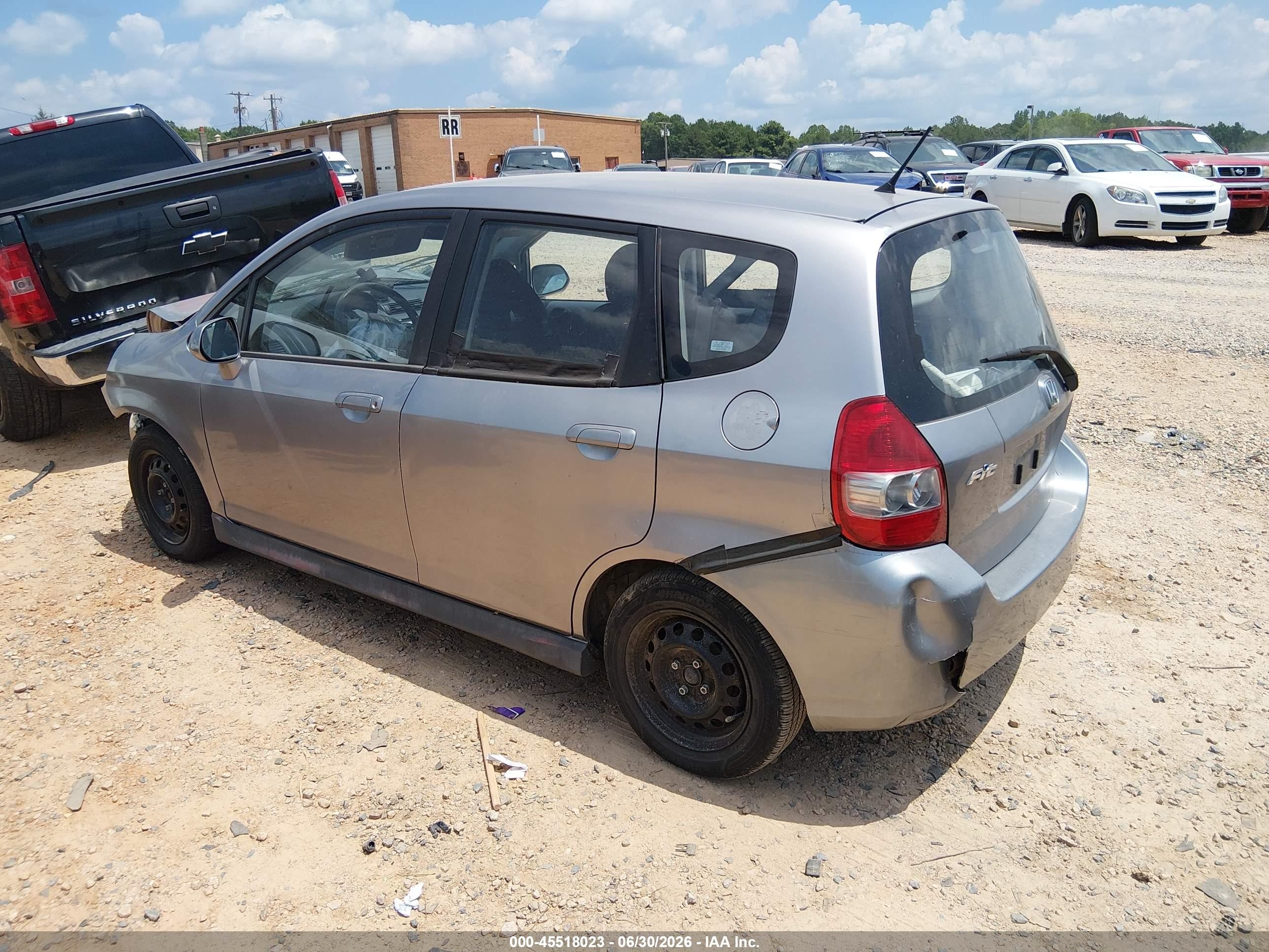 2007 Honda Fit   Gray vin: JHMGD38417S045425