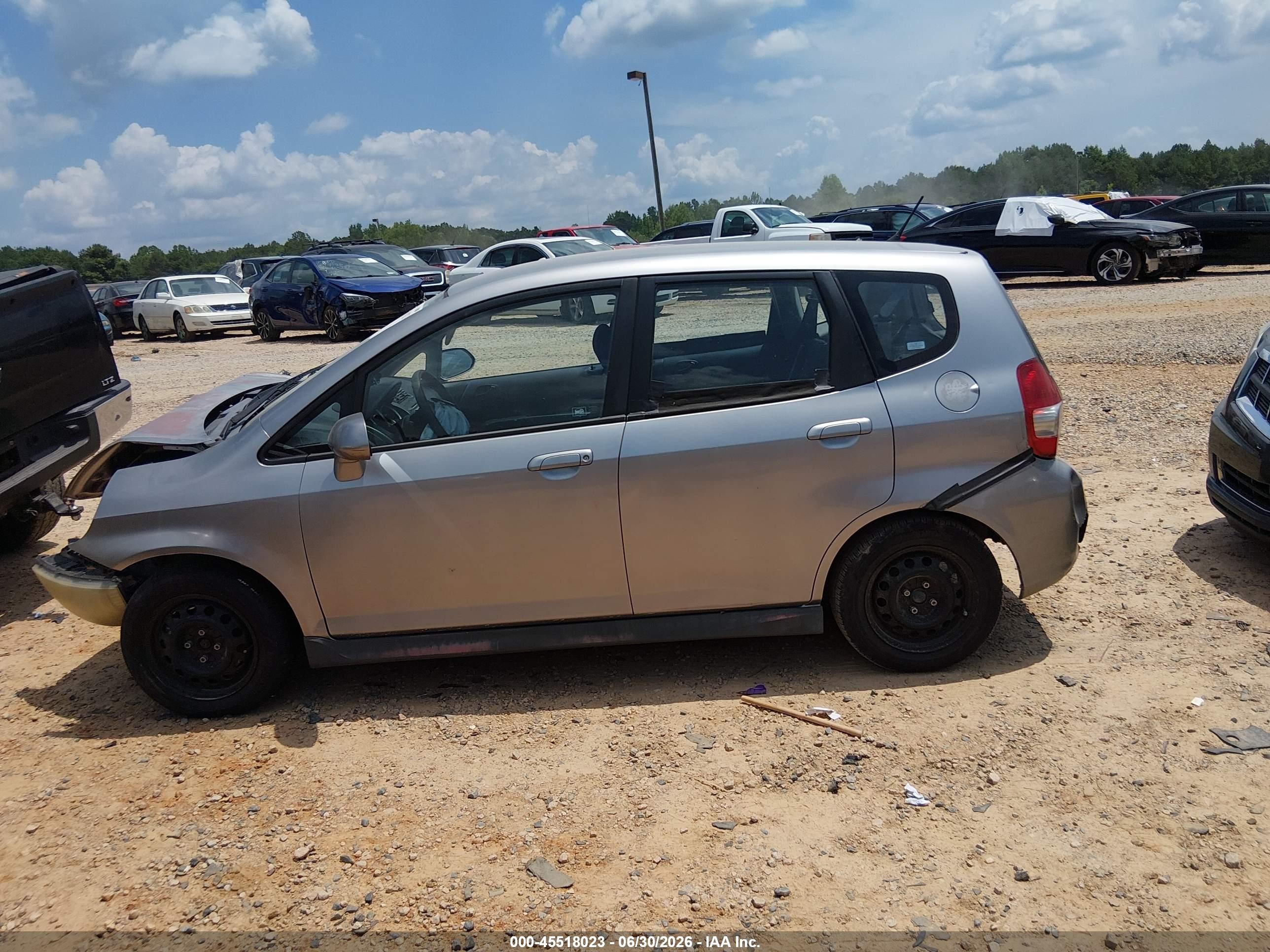 2007 Honda Fit   Gray vin: JHMGD38417S045425