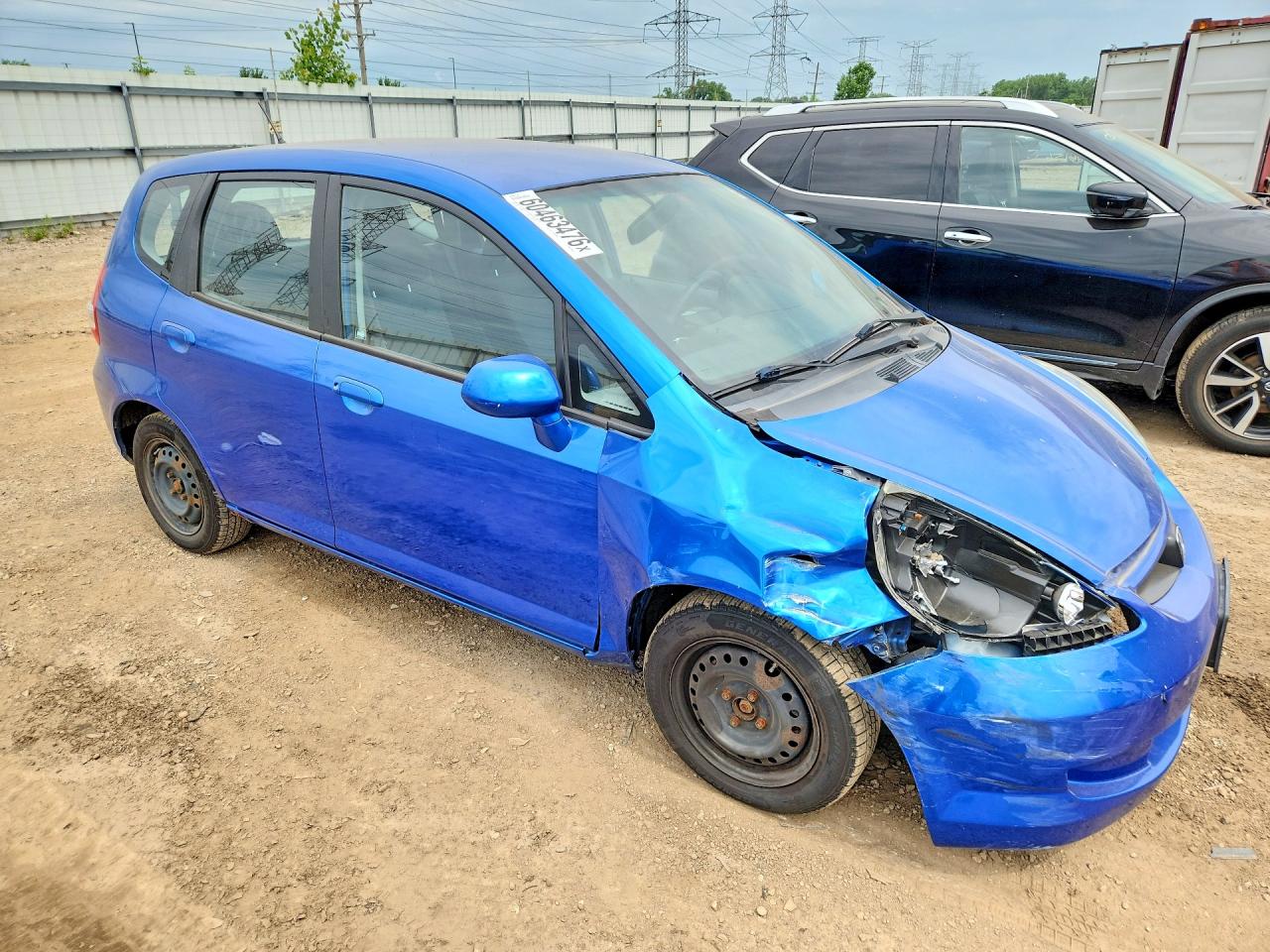 2008 Honda Fit Синий vin: JHMGD38418S056961