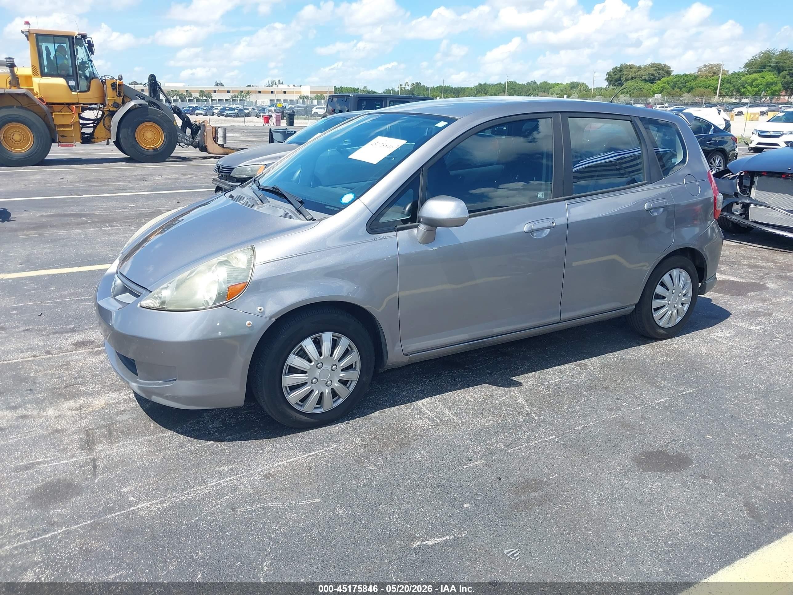 2008 Honda Fit   Gray vin: JHMGD38418S061643