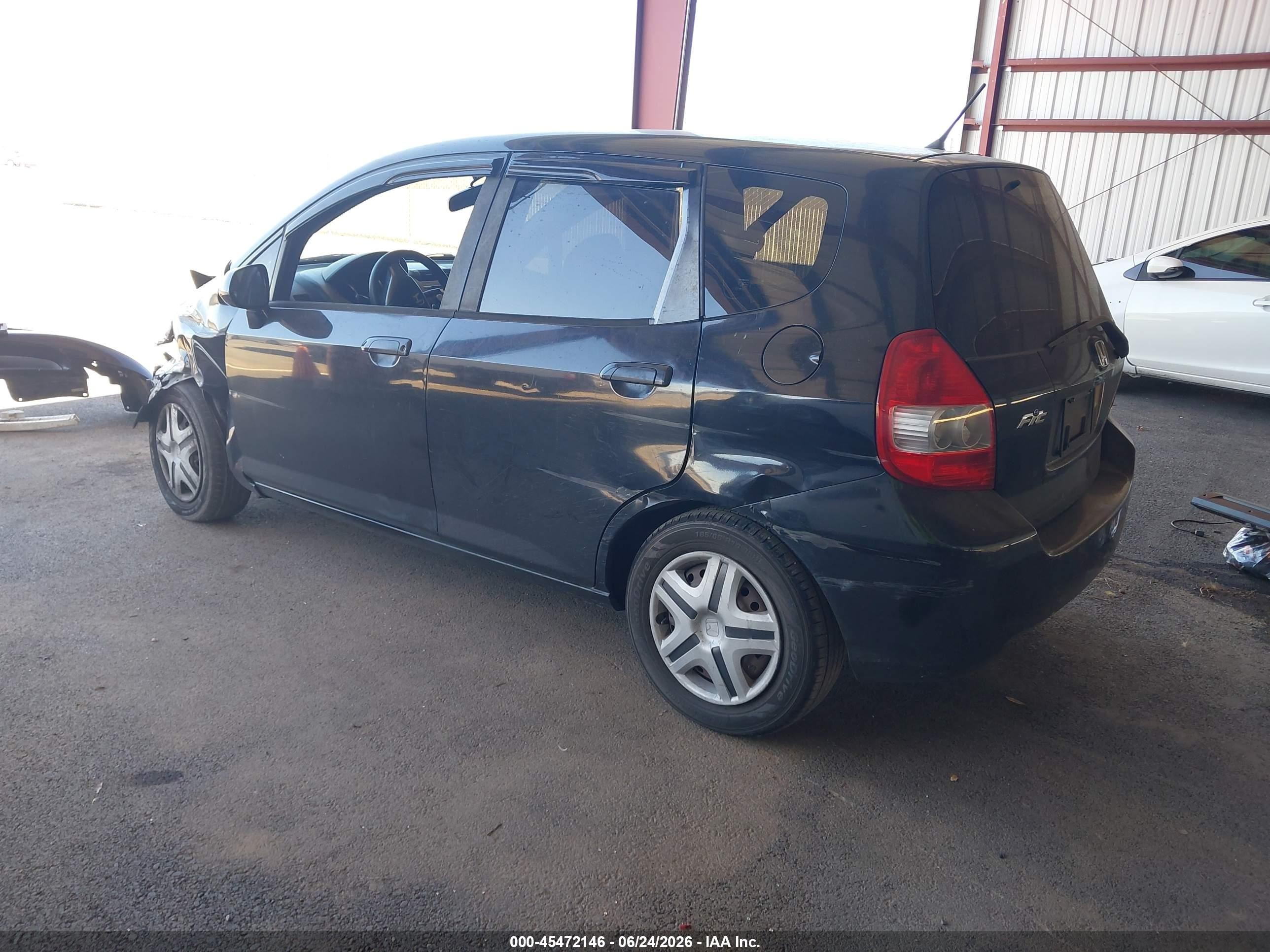 2007 Honda Fit   Black vin: JHMGD38427S018542