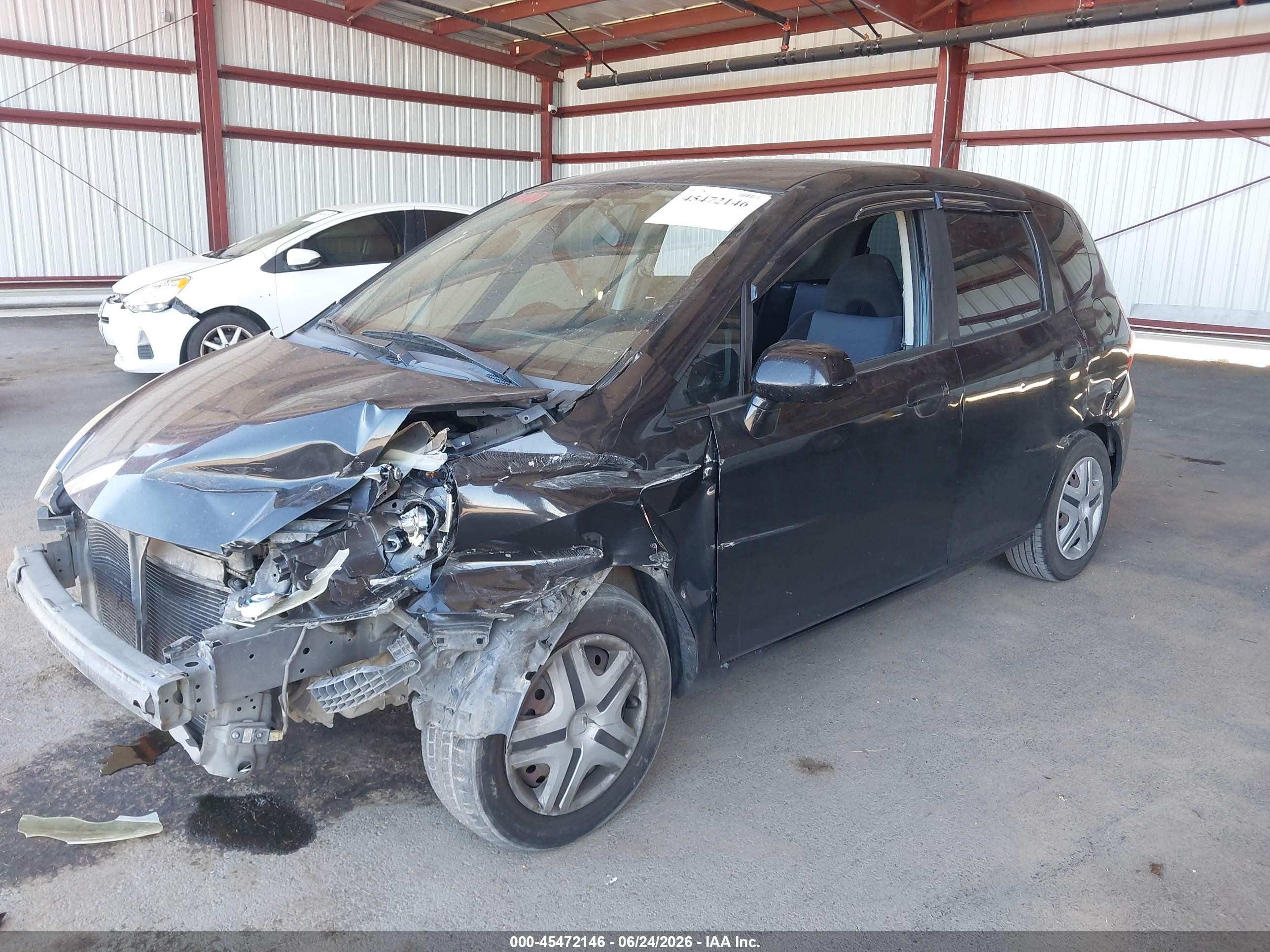 2007 Honda Fit   Black vin: JHMGD38427S018542