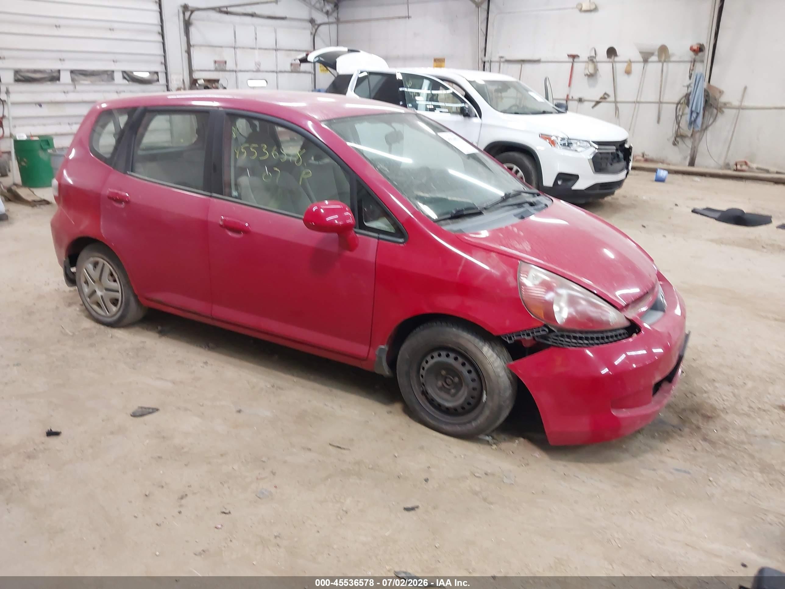 2007 Honda Fit   Red vin: JHMGD38437S021367