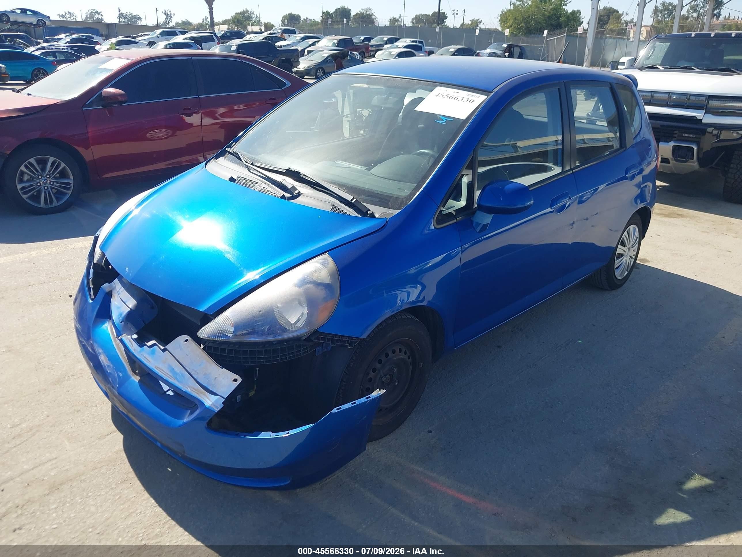 2007 Honda Fit   Blue vin: JHMGD38437S029291