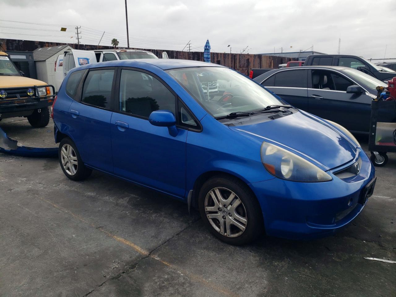 2007 Honda Fit Blue vin: JHMGD38437S049430