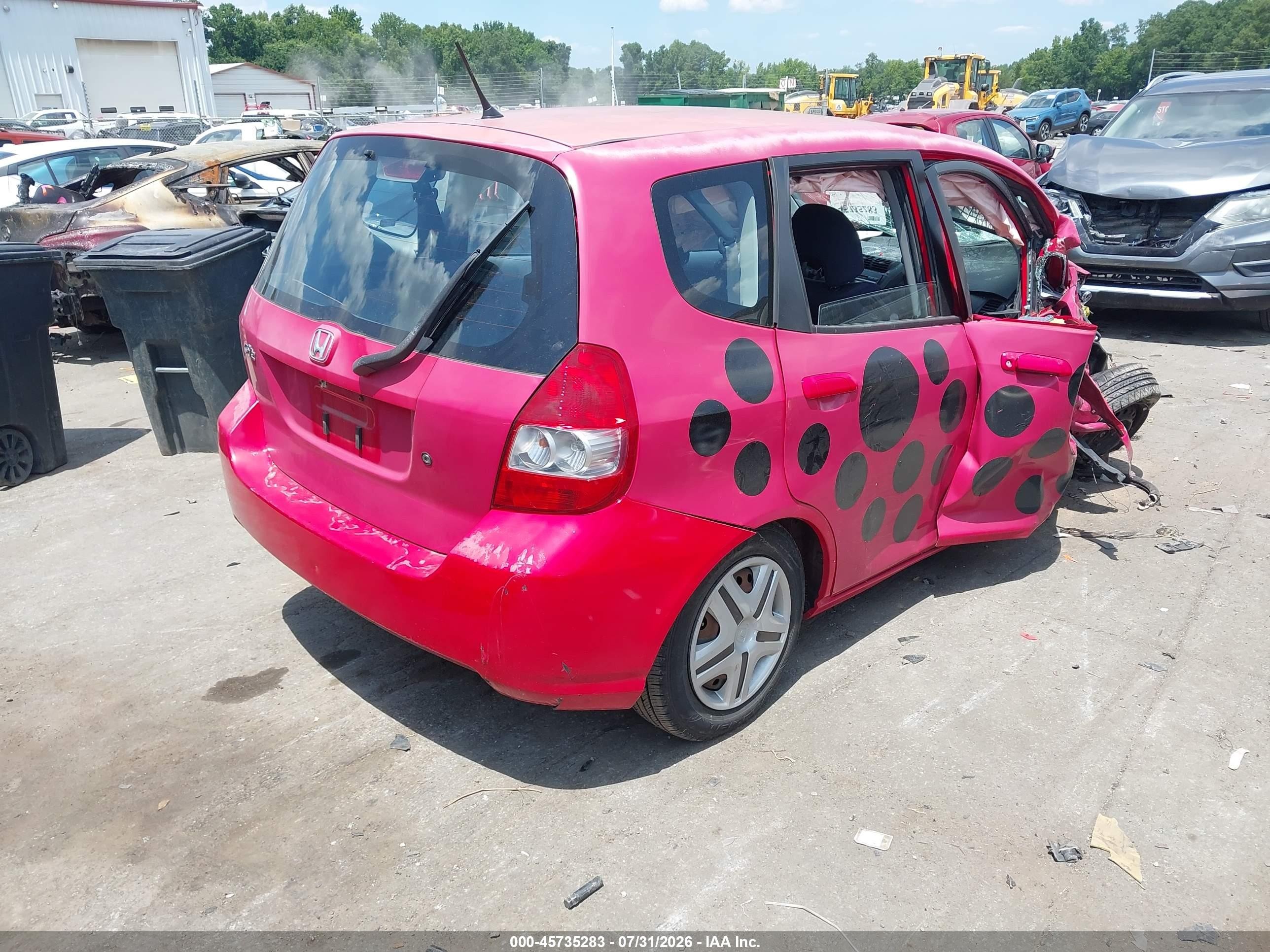 2008 Honda Fit   Red vin: JHMGD38438S000195