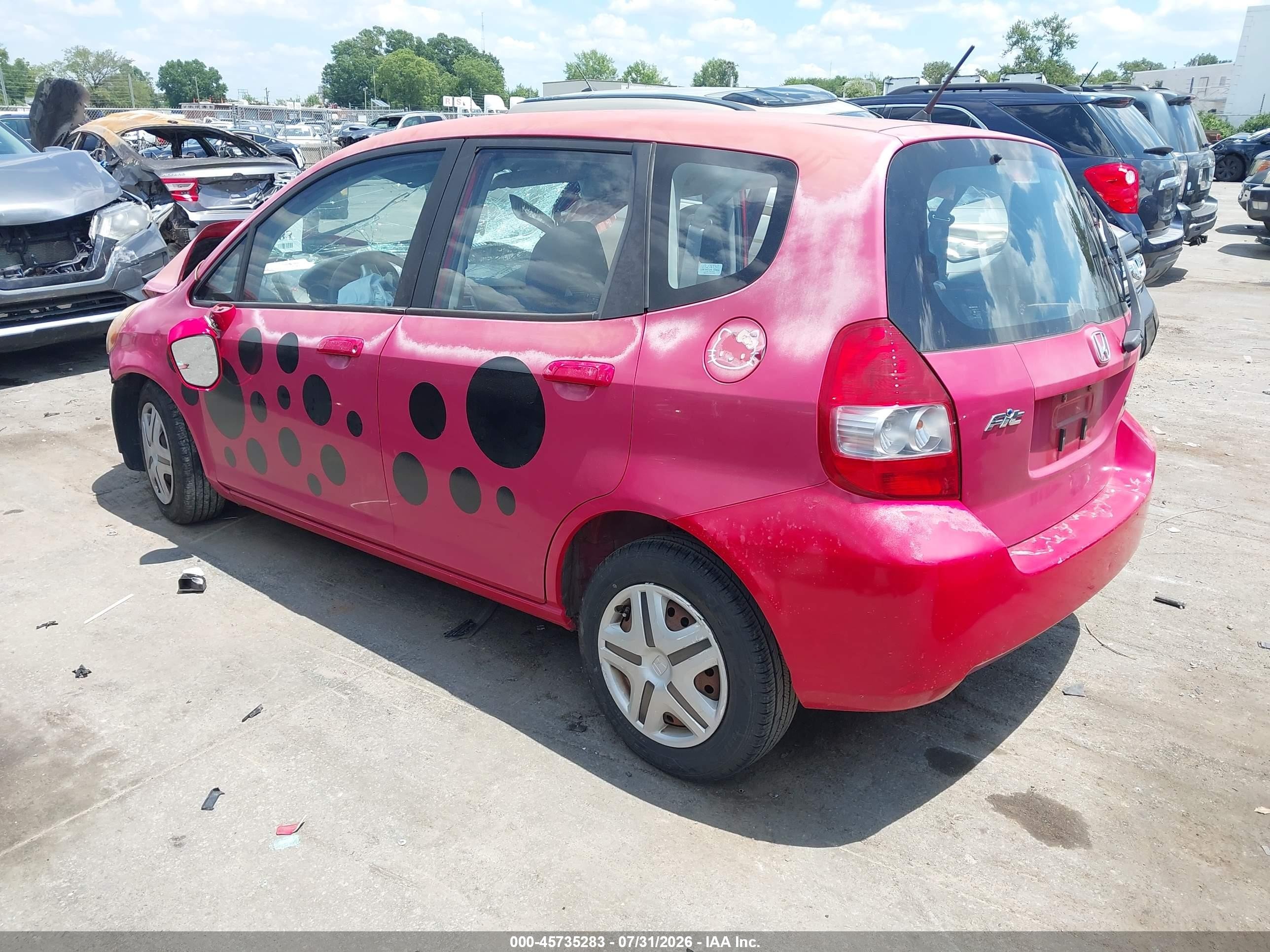 2008 Honda Fit   Red vin: JHMGD38438S000195