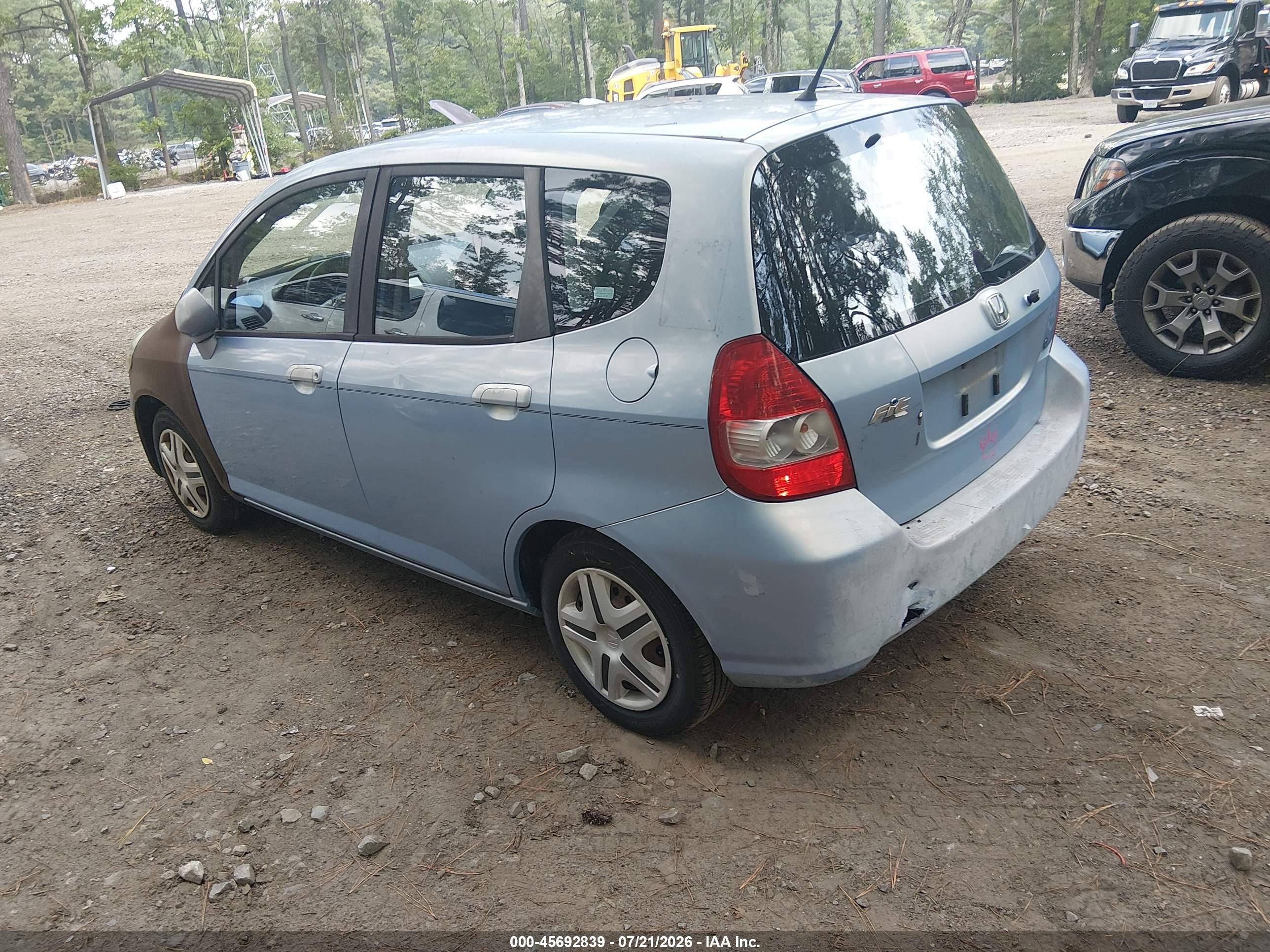 2008 Honda Fit   Light Blue vin: JHMGD38438S002352